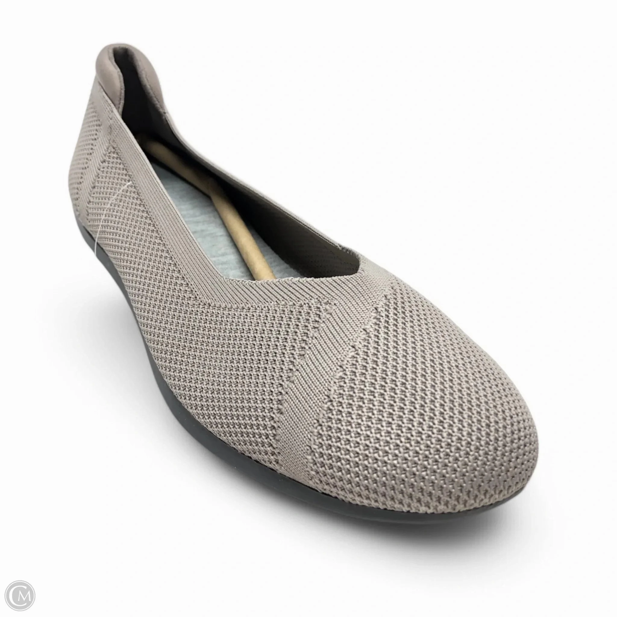 Shoes Flats By Clarks In Taupe, Size: 9 Leather Footwear