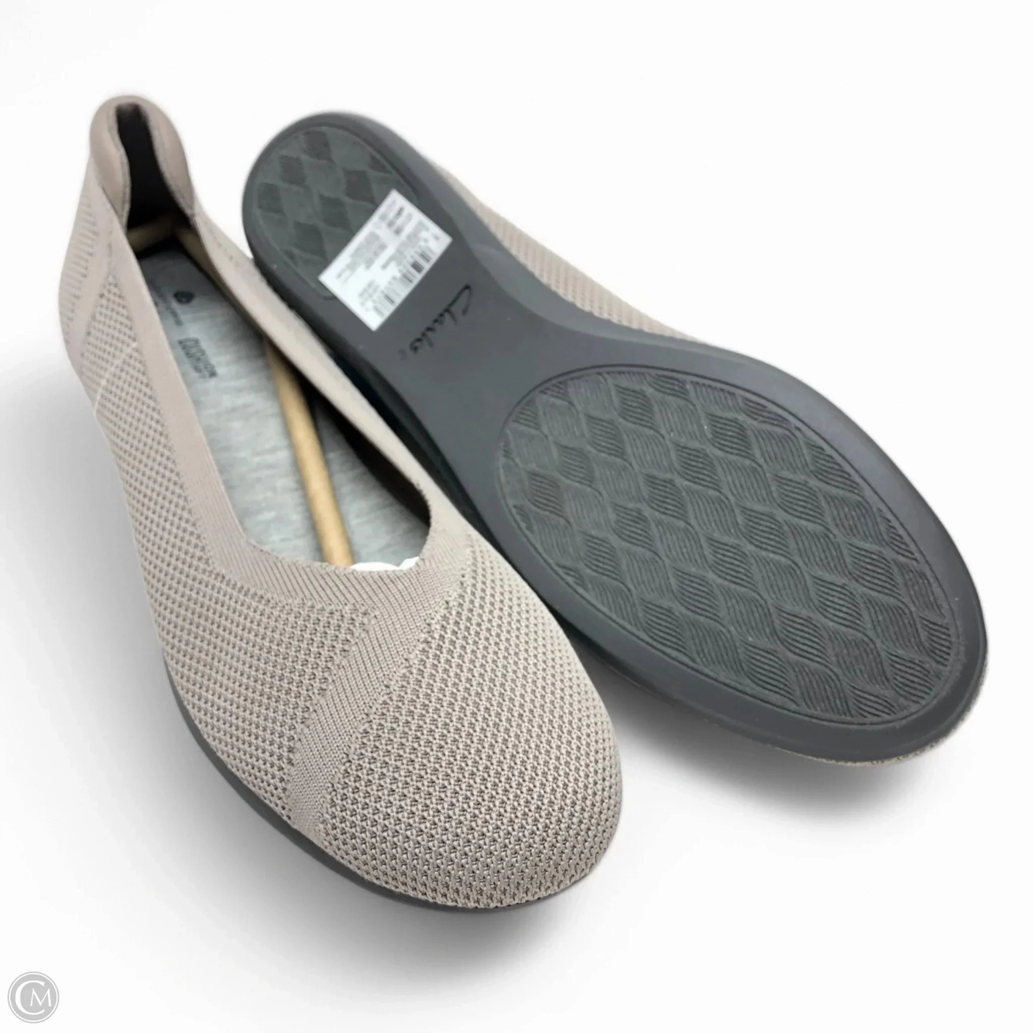 Shoes Flats By Clarks In Taupe, Size: 9 Leather Footwear