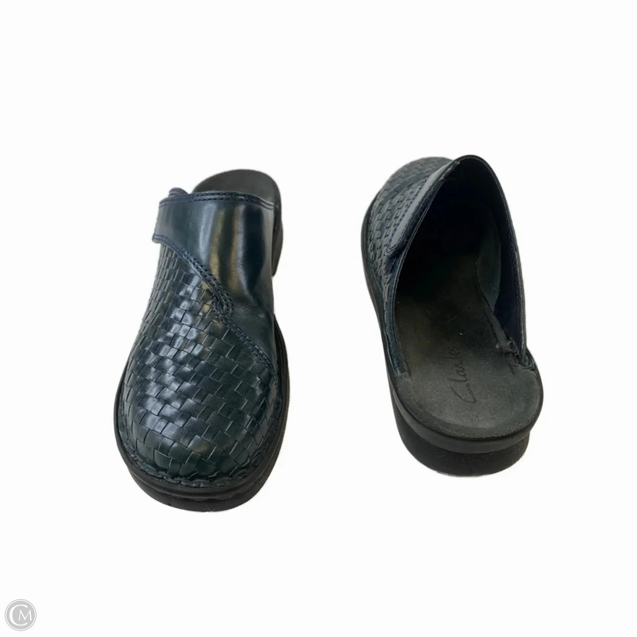 Shoes Flats By Clarks In Teal, Size: 10.5 Leather Footwear