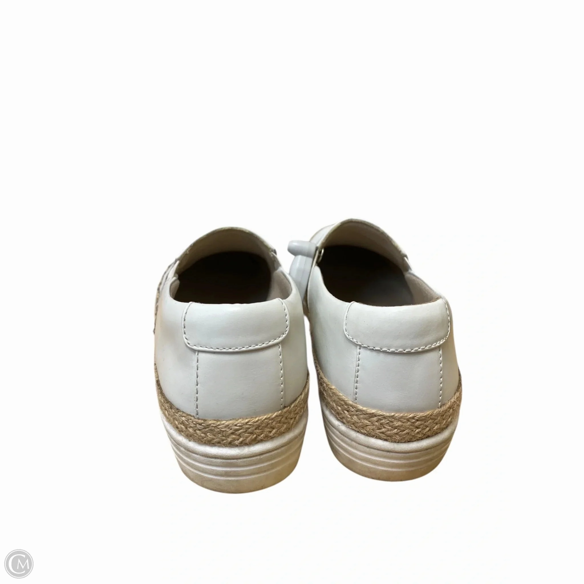 Shoes Flats By Clarks In White, Size: 8.5 Leather Footwear