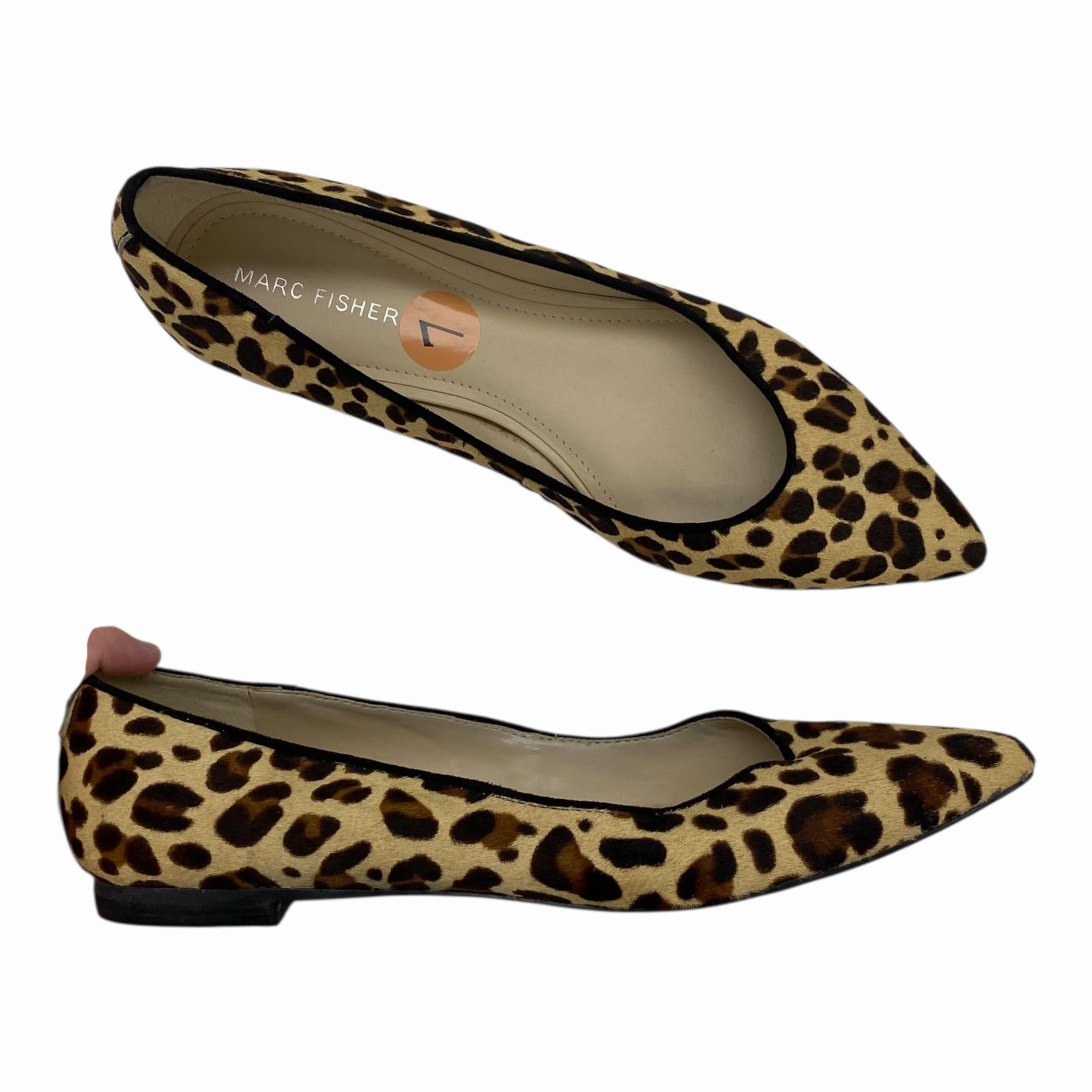Shoes Flats By Marc Fisher In Animal Print, Size:7 Fashion Heels