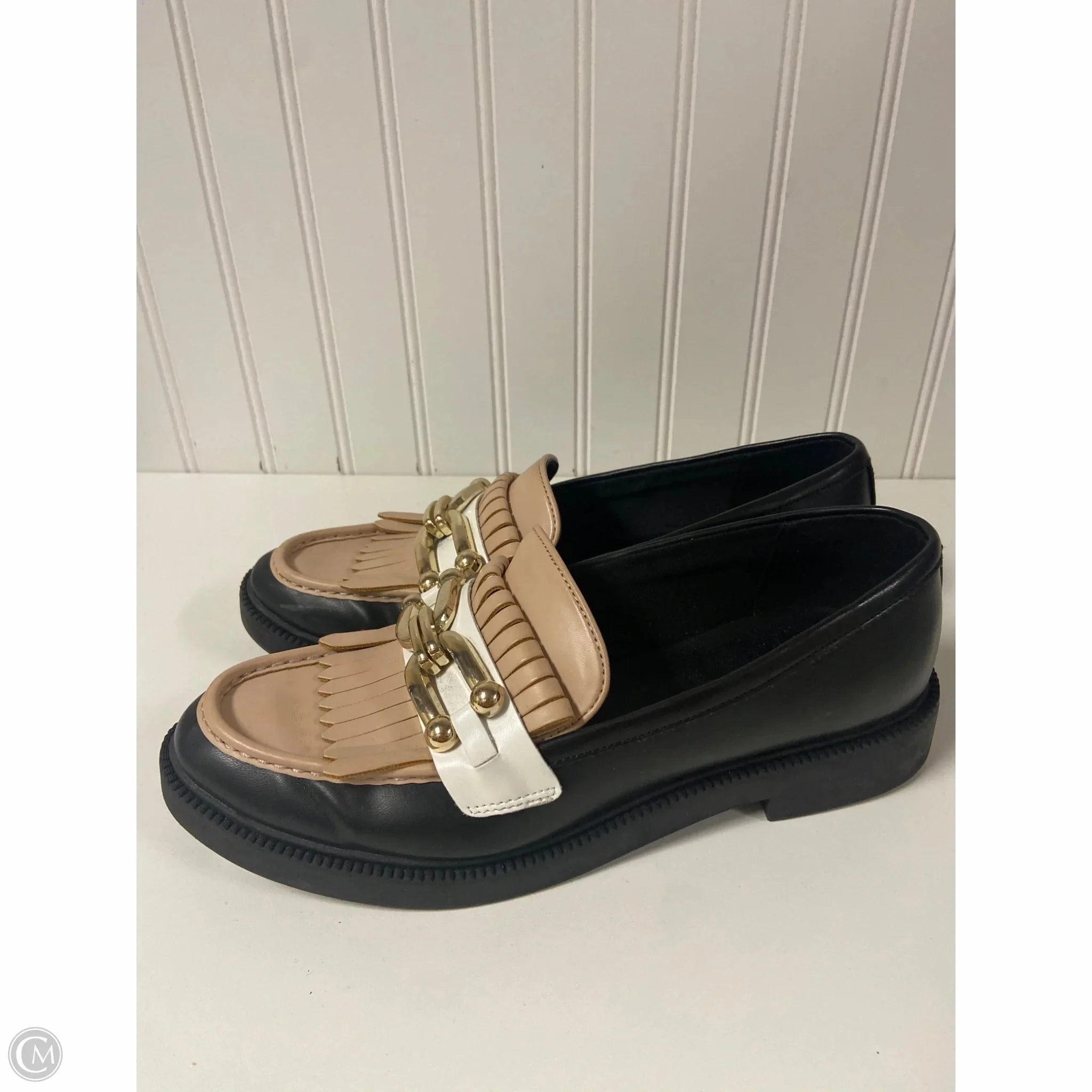 Shoes Flats By Marc Fisher In Black & Cream, Size: 9.5 Fashion Heels