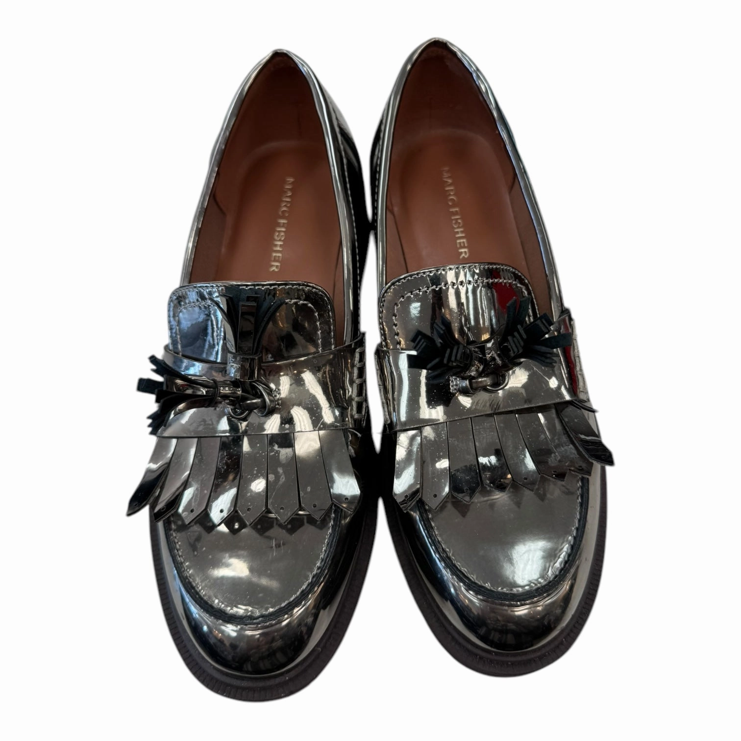 Shoes Flats By Marc Fisher In Gold, Size:6.5 Marc Fisher fashion shoes with block heels