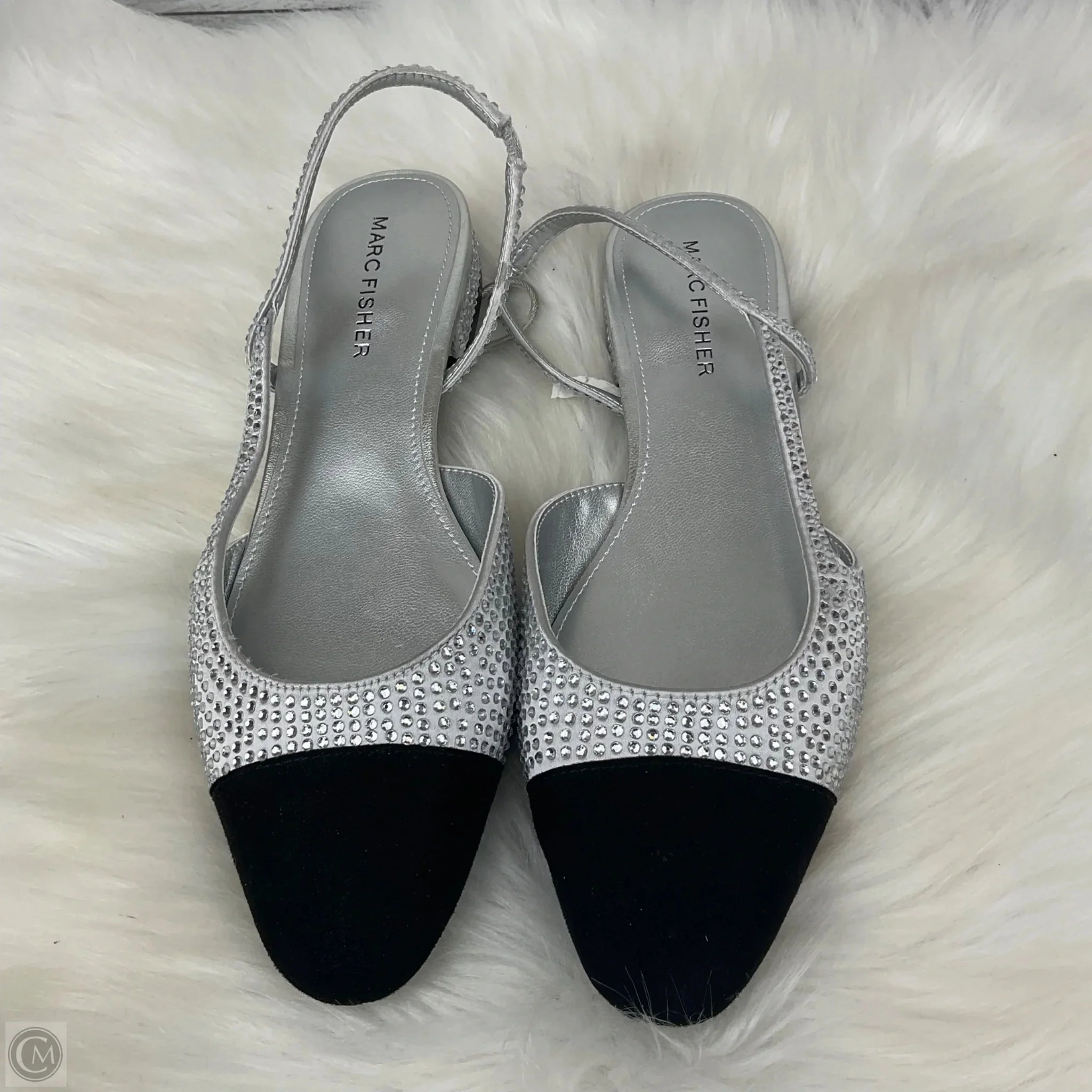 Shoes Flats By Marc Fisher In Silver, Size: 7 Marc Fisher fashion shoes with block heels