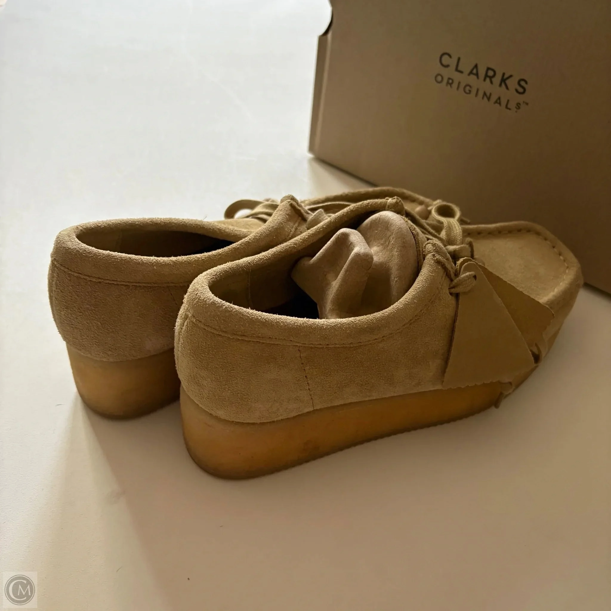 Shoes Heels Block By Clarks In Beige, Size: 7.5 Leather Footwear