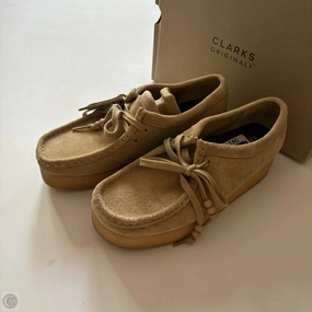 Shoes Heels Block By Clarks In Beige, Size: 7.5 Clarks leather shoes for daily wear