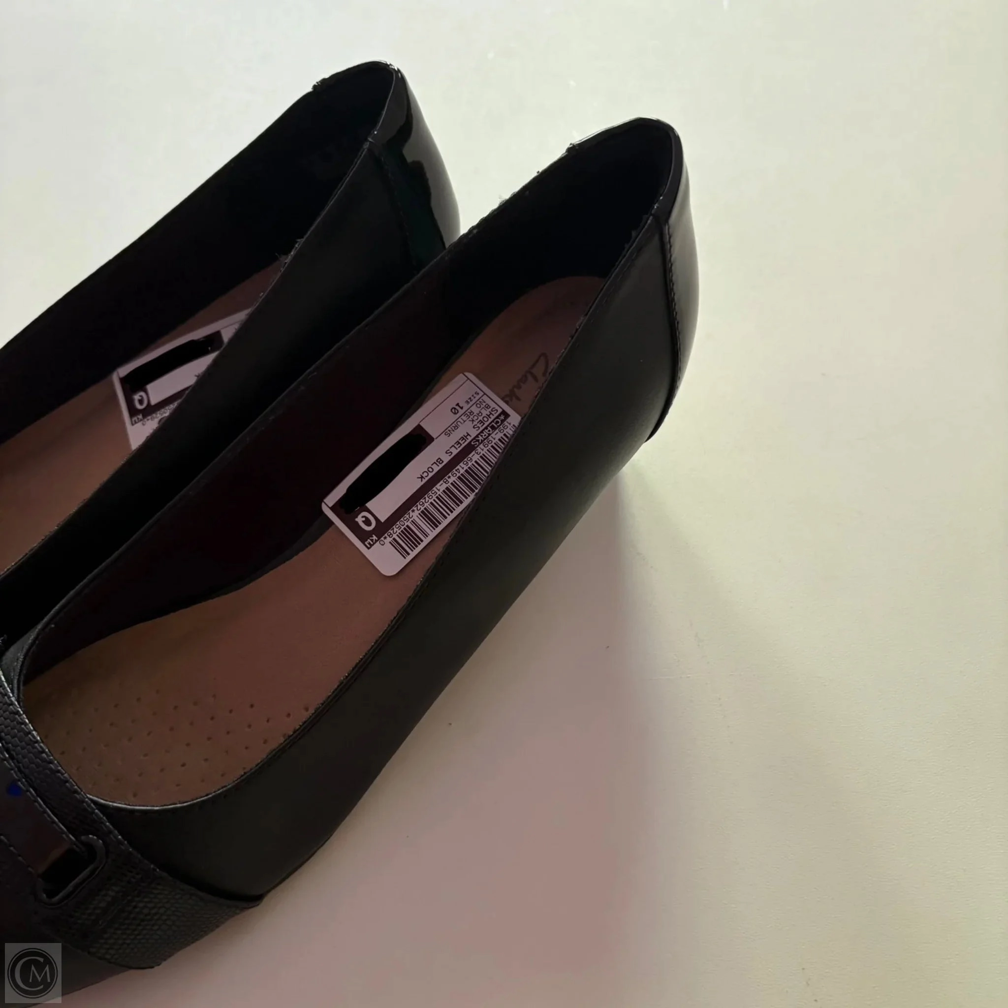Shoes Heels Block By Clarks In Black, Size: 10 Leather Footwear
