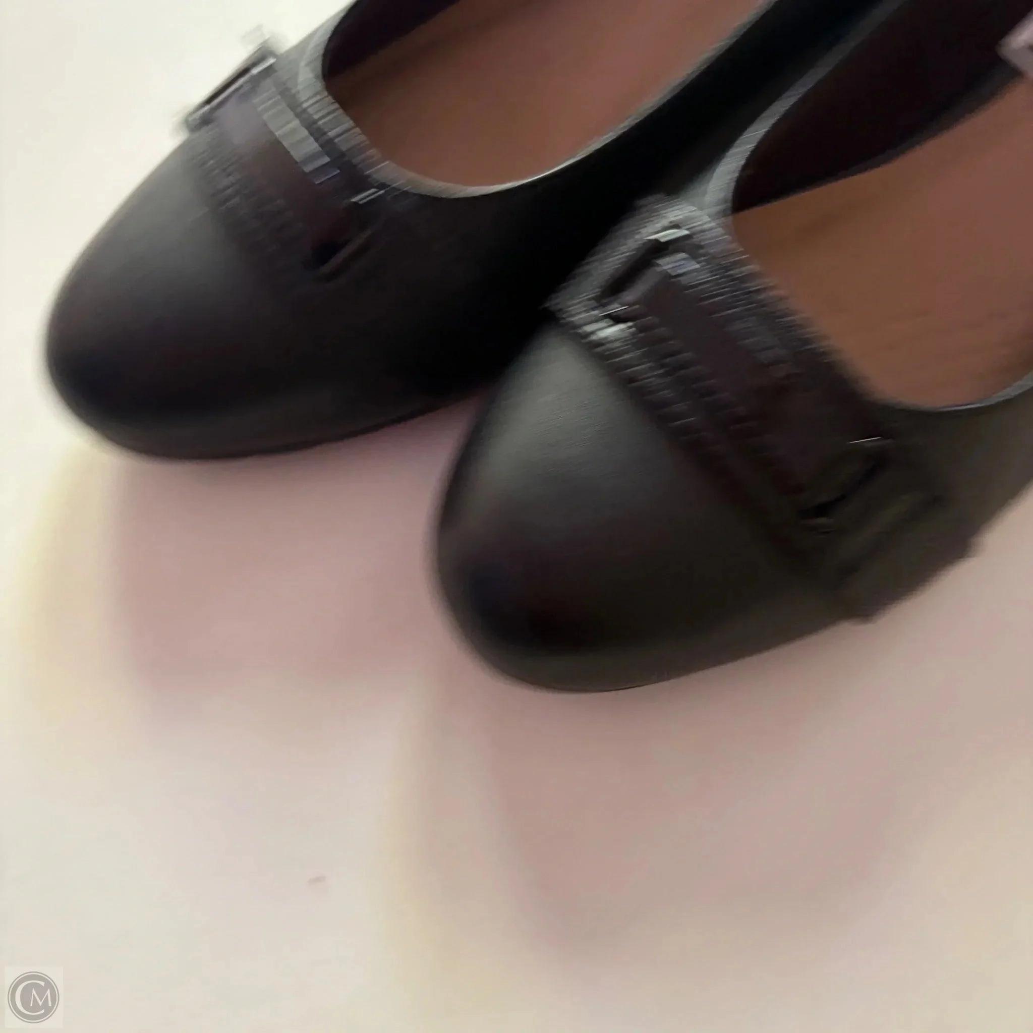 Shoes Heels Block By Clarks In Black, Size: 10 Leather Footwear