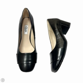 Shoes Heels Block By Clarks In Black, Size: 7.5 Clarks leather shoes for daily wear