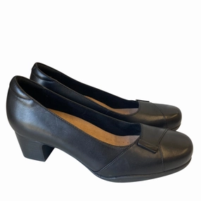 Shoes Heels Block By Clarks In Black, Size:7.5 Clarks leather shoes for daily wear