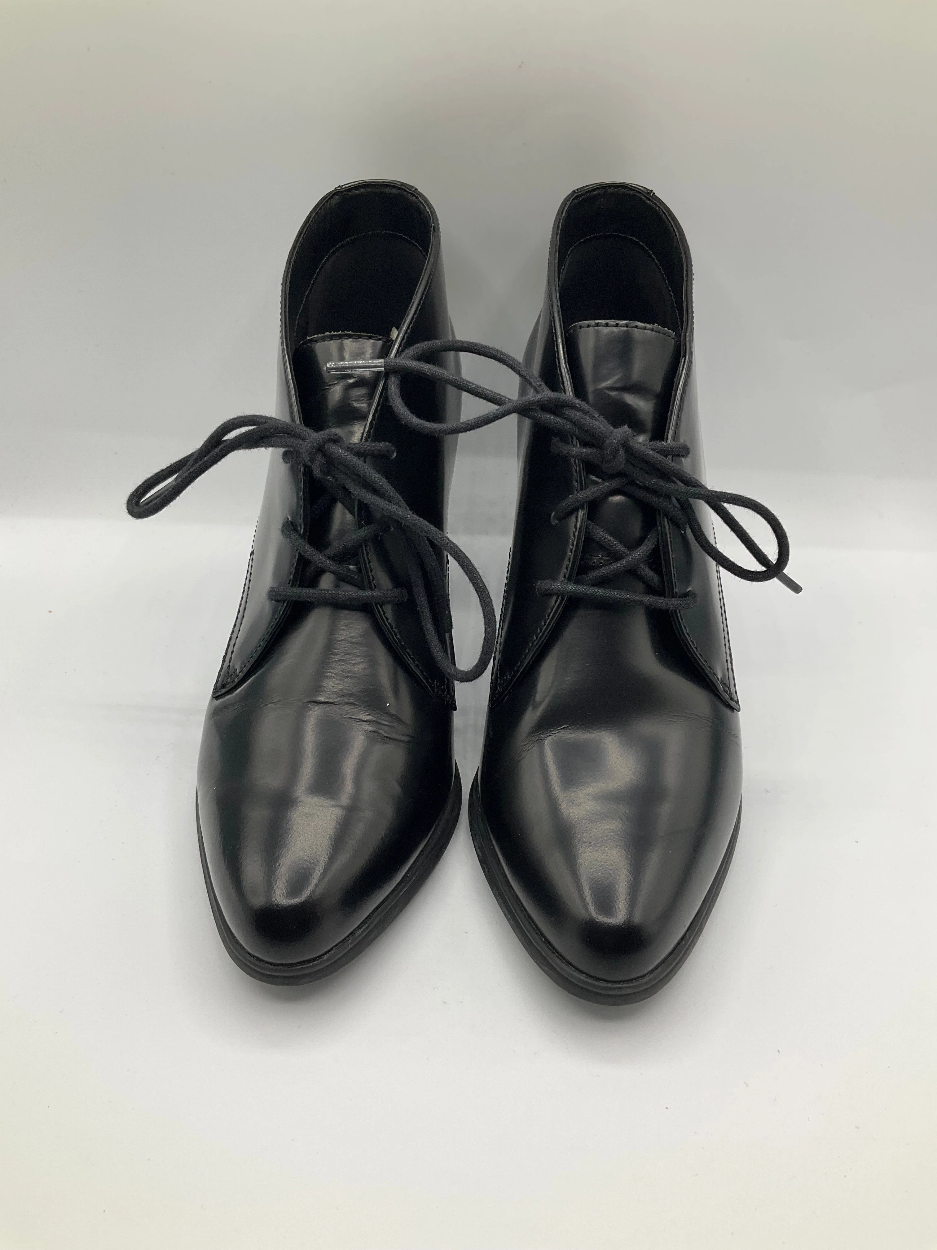 Shoes Heels Block By Clarks In Black, Size: 7 Leather Footwear