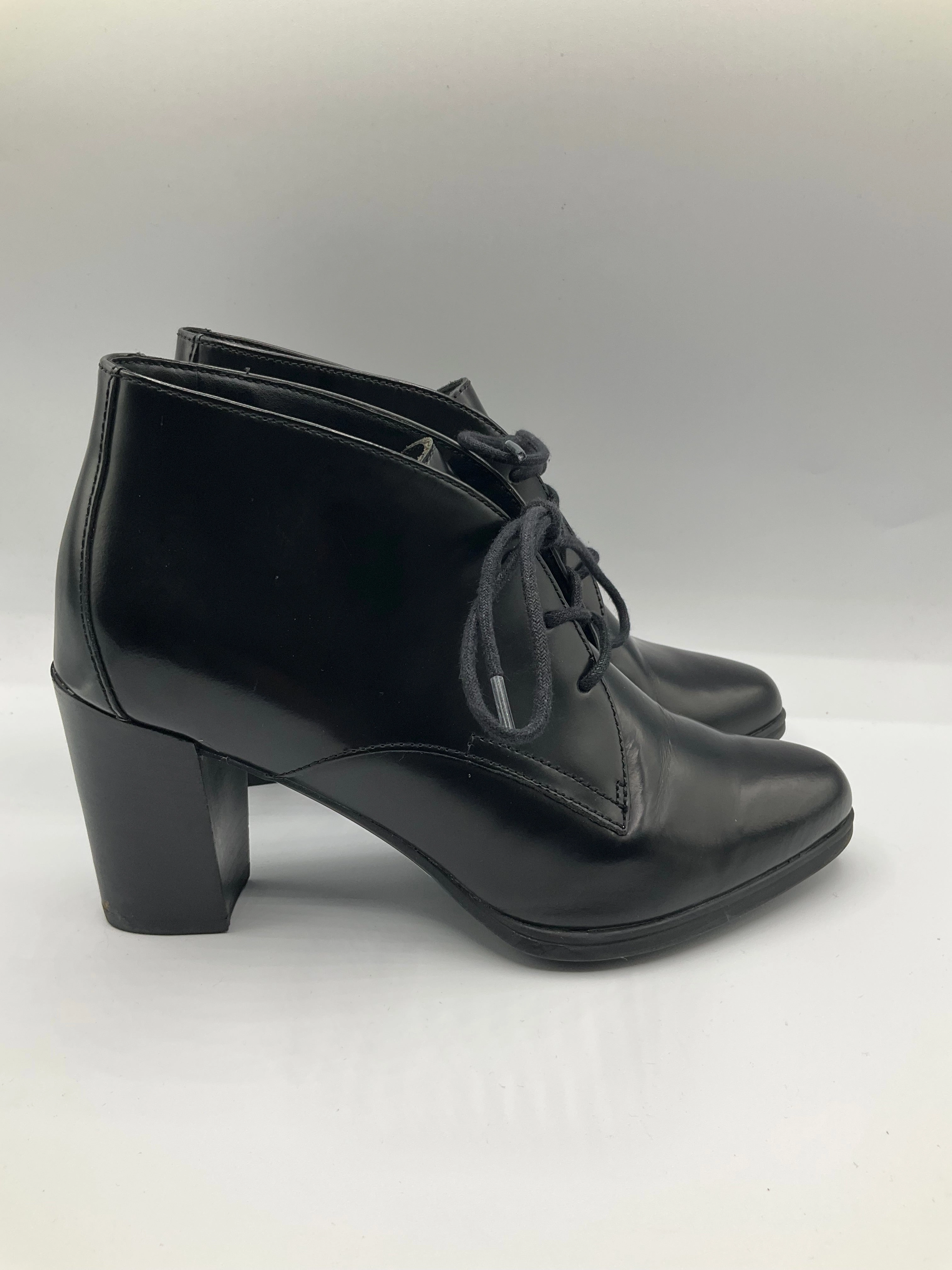 Shoes Heels Block By Clarks In Black, Size: 7 Clarks leather shoes for daily wear