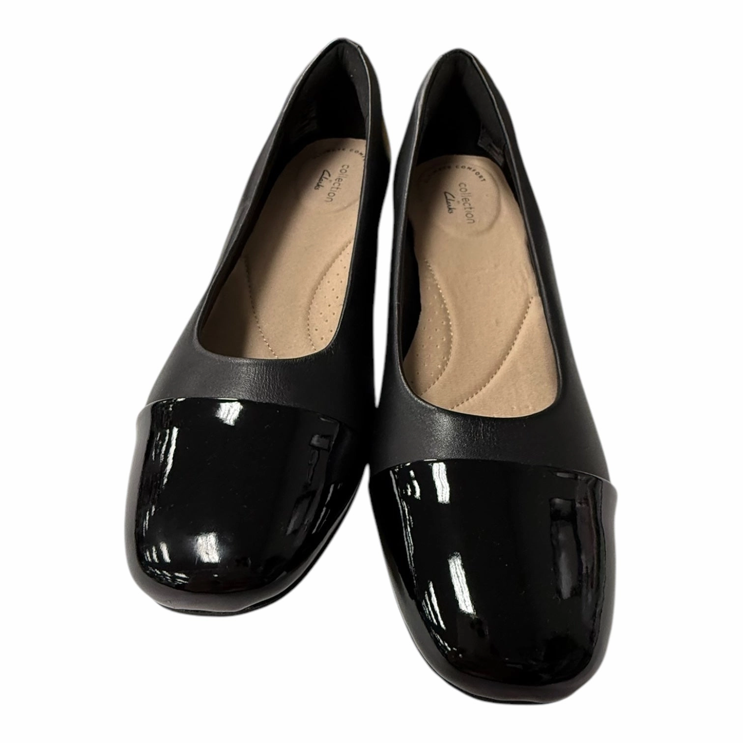 Shoes Heels Block By Clarks In Black, Size:8.5 Leather Footwear