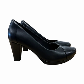 Shoes Heels Block By Clarks In Black, Size:8.5 Clarks leather shoes for daily wear