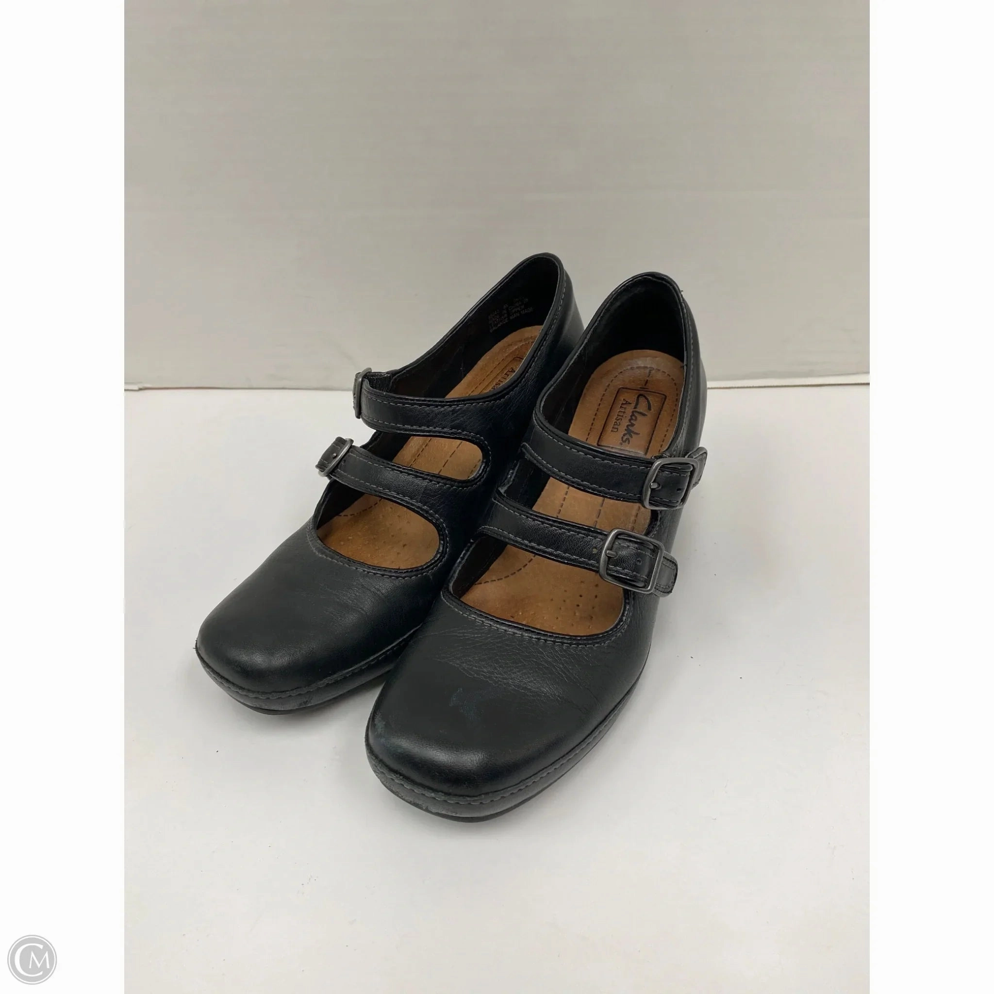 Shoes Heels Block By Clarks In Black, Size: 8 Clarks leather shoes for daily wear