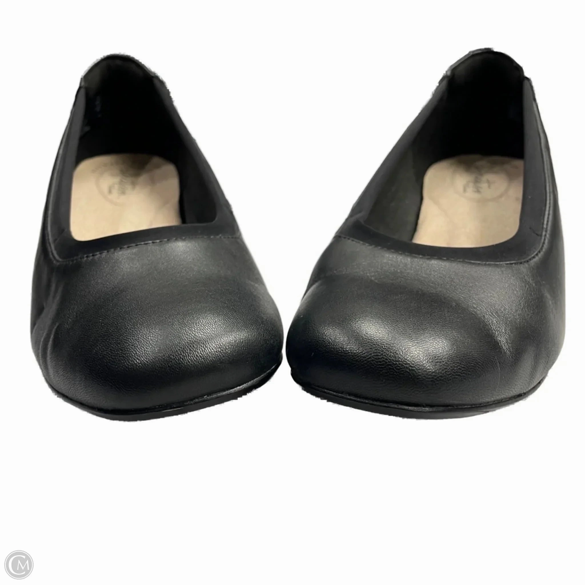 Shoes Heels Block By Clarks In Black, Size: 9 Leather Footwear