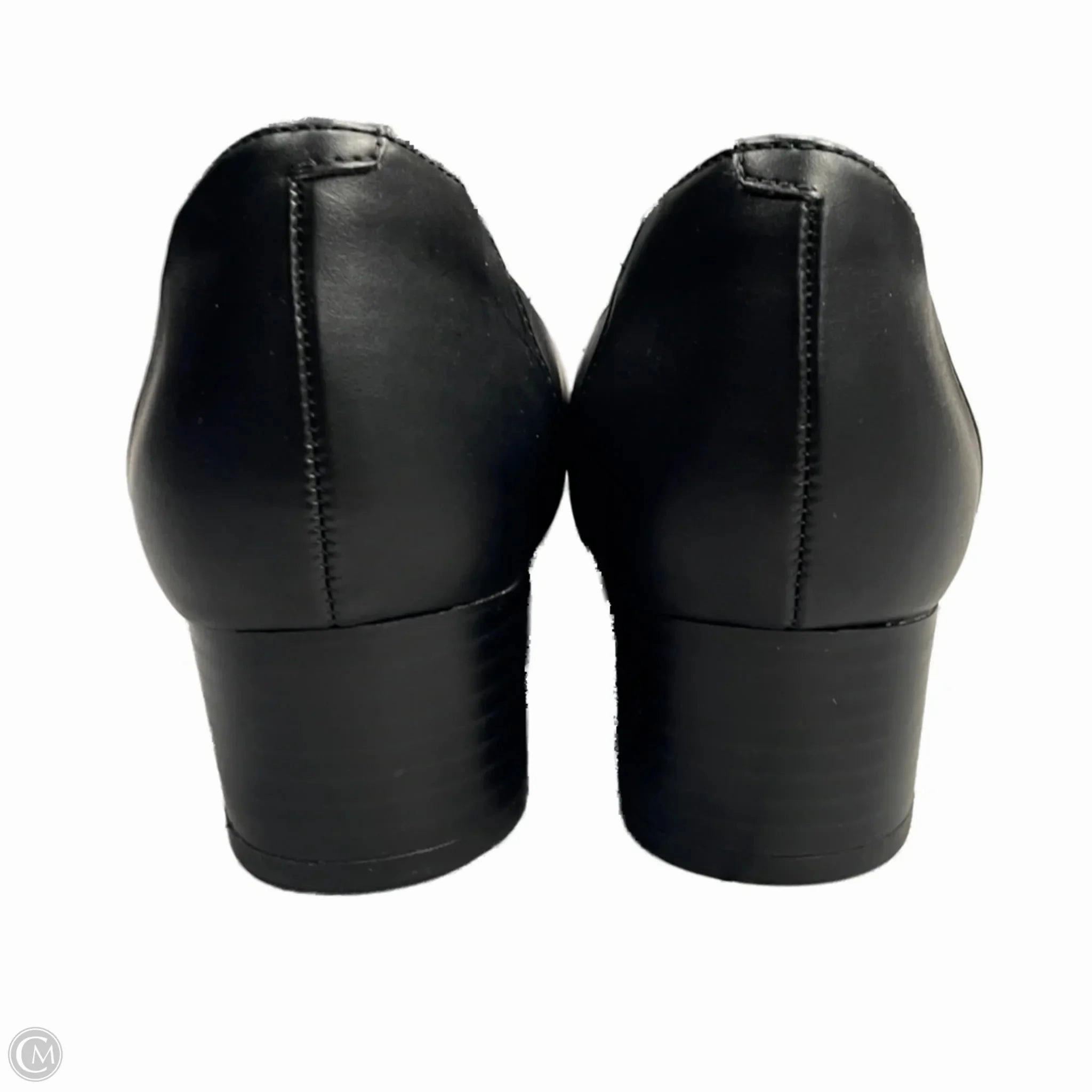 Shoes Heels Block By Clarks In Black, Size: 9 Leather Footwear