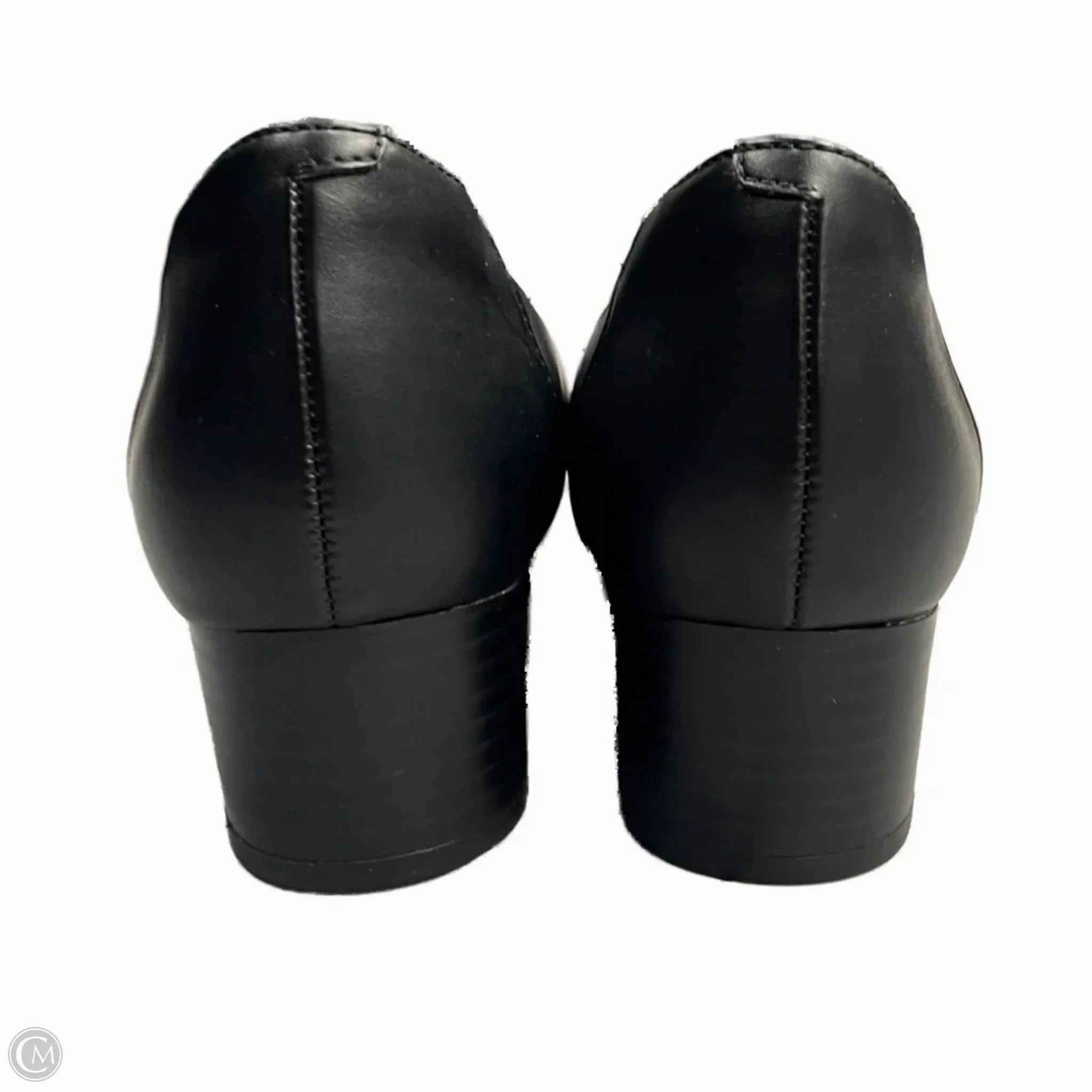 Shoes Heels Block By Clarks In Black, Size: 9 Leather Footwear