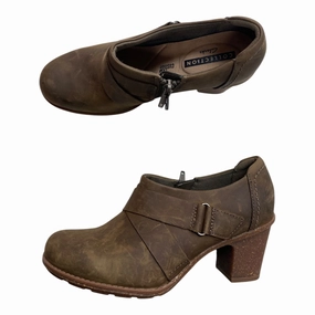Shoes Heels Block By Clarks In Brown, Size: 7.5 Clarks leather shoes for daily wear