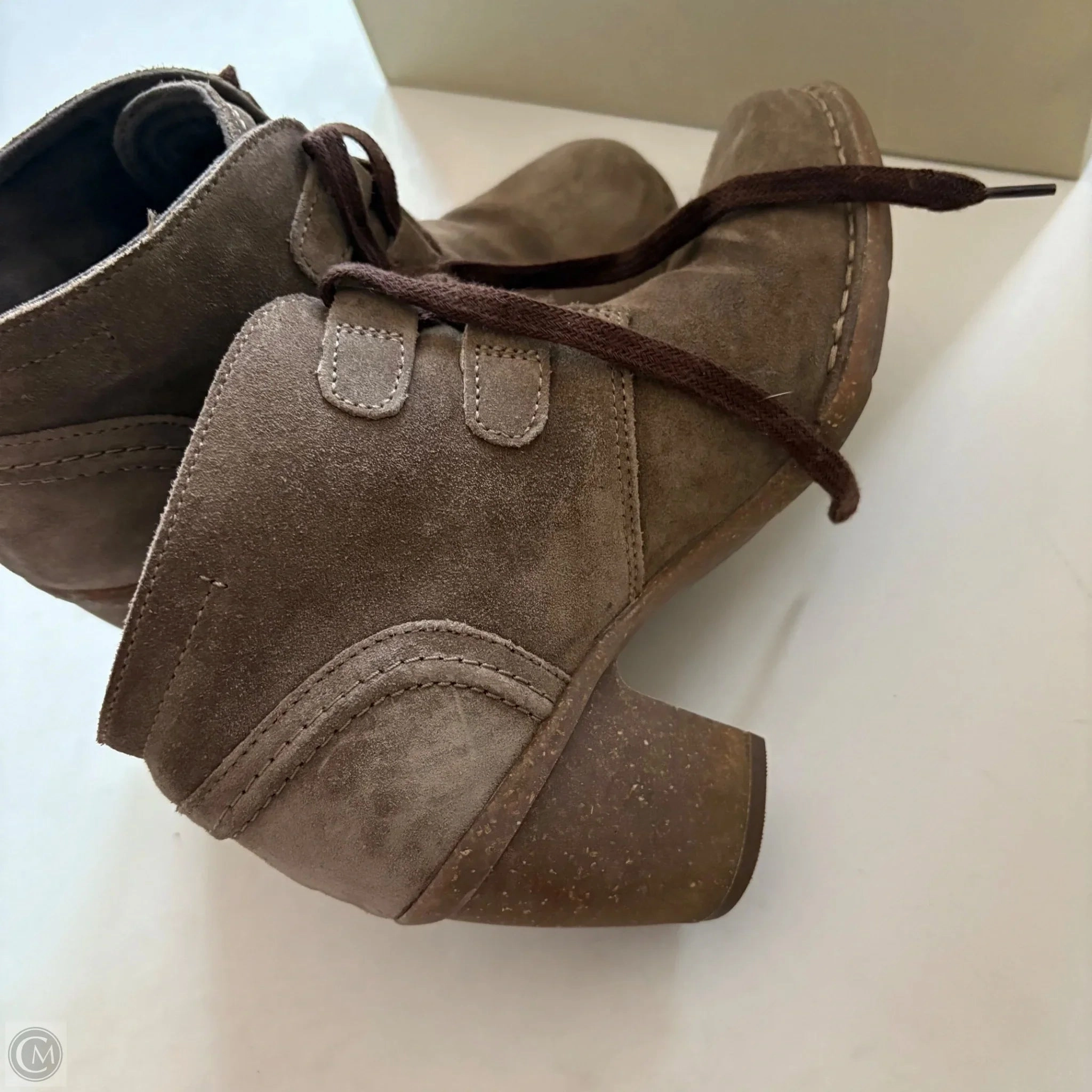 Shoes Heels Block By Clarks In Brown, Size: 7 Leather Footwear