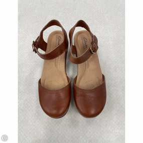 Shoes Heels Block By Clarks In Brown, Size: 8.5 Clarks leather shoes for daily wear