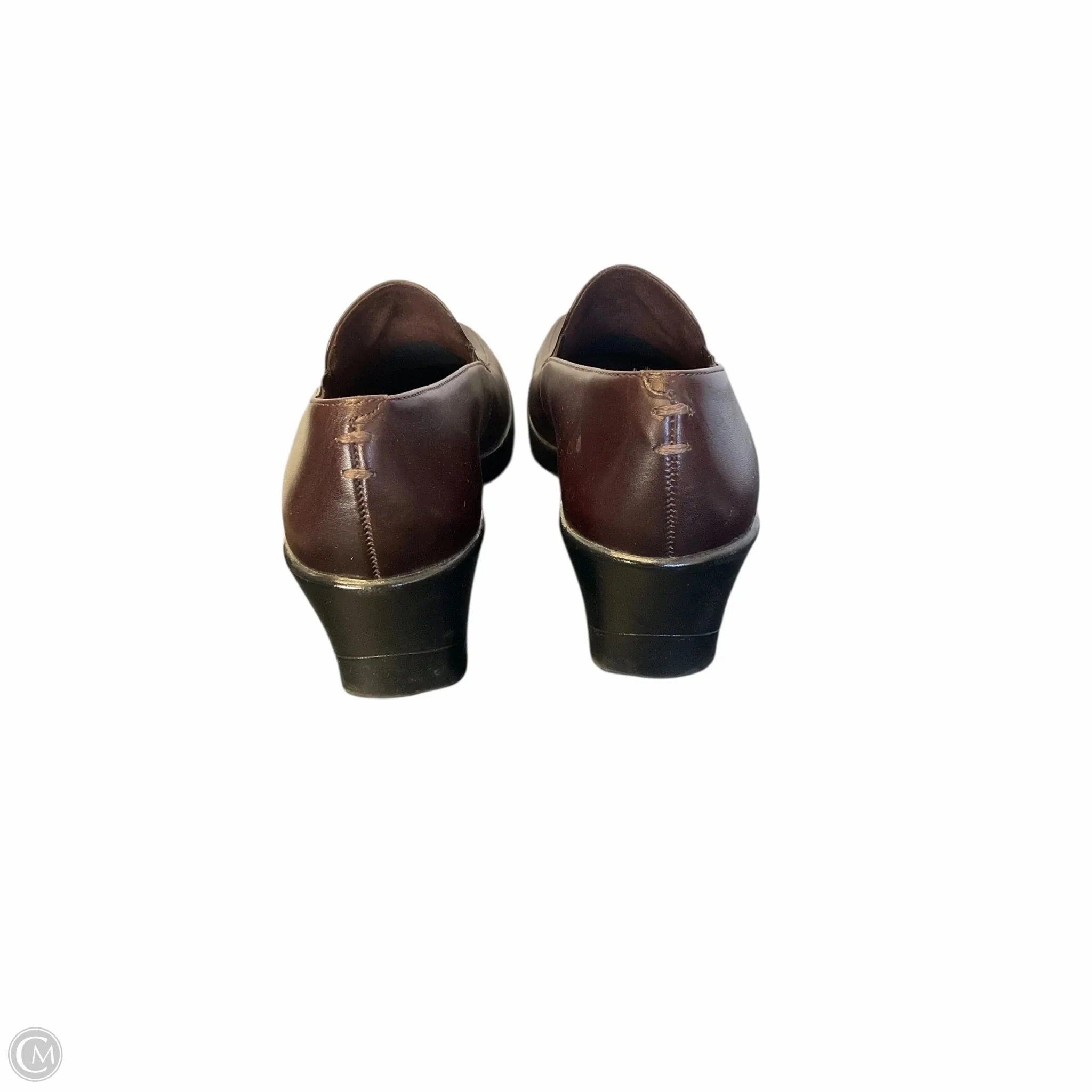 Shoes Heels Block By Clarks In Brown, Size: 8.5 Leather Footwear