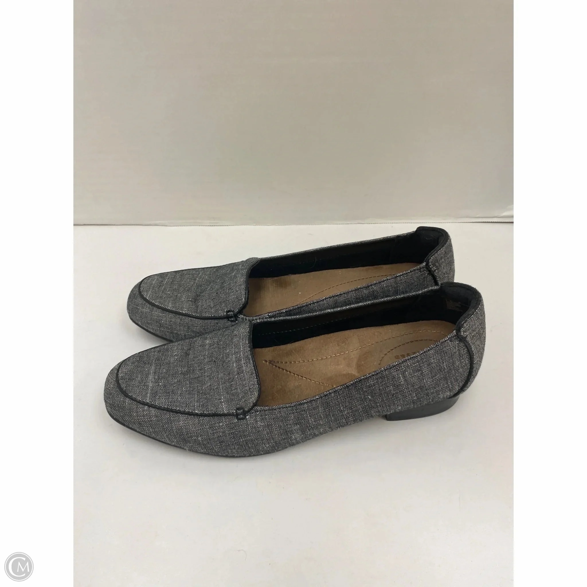 Shoes Heels Block By Clarks In Grey, Size: 7.5 Leather Footwear