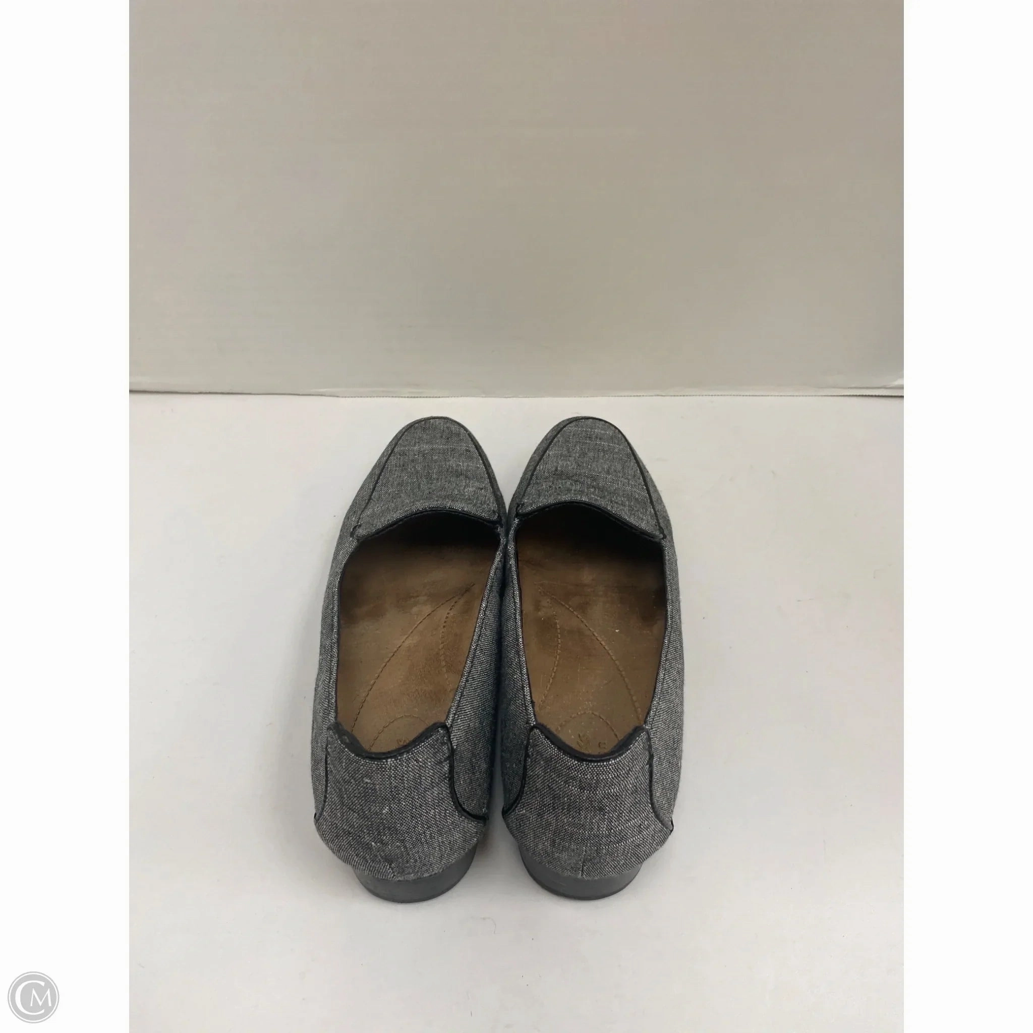 Shoes Heels Block By Clarks In Grey, Size: 7.5 Leather Footwear
