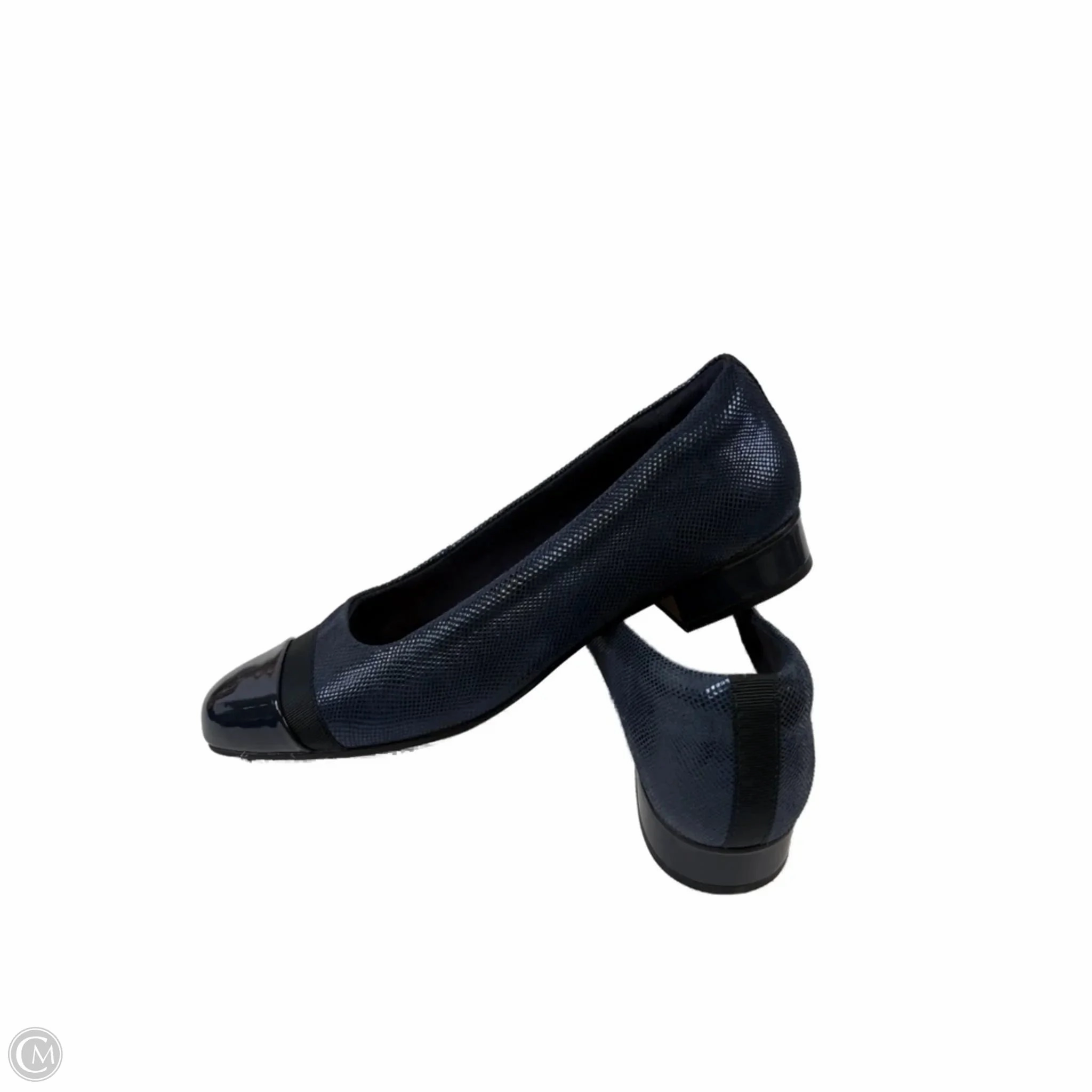 Shoes Heels Block By Clarks In Navy, Size: 10 Leather Footwear