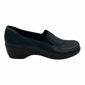 Shoes Heels Block By Clarks In Navy, Size:8 Clarks leather shoes for daily wear