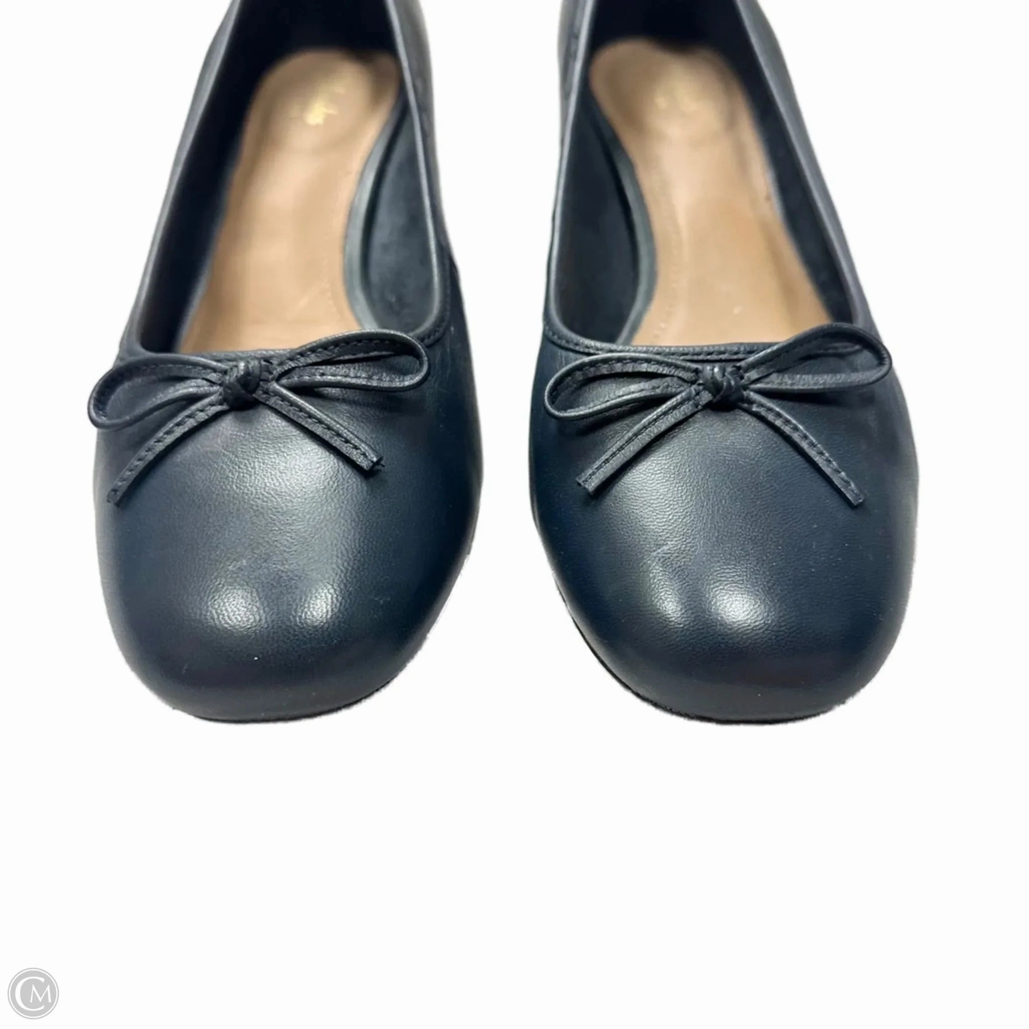 Shoes Heels Block By Clarks In Navy, Size: 9 Leather Footwear