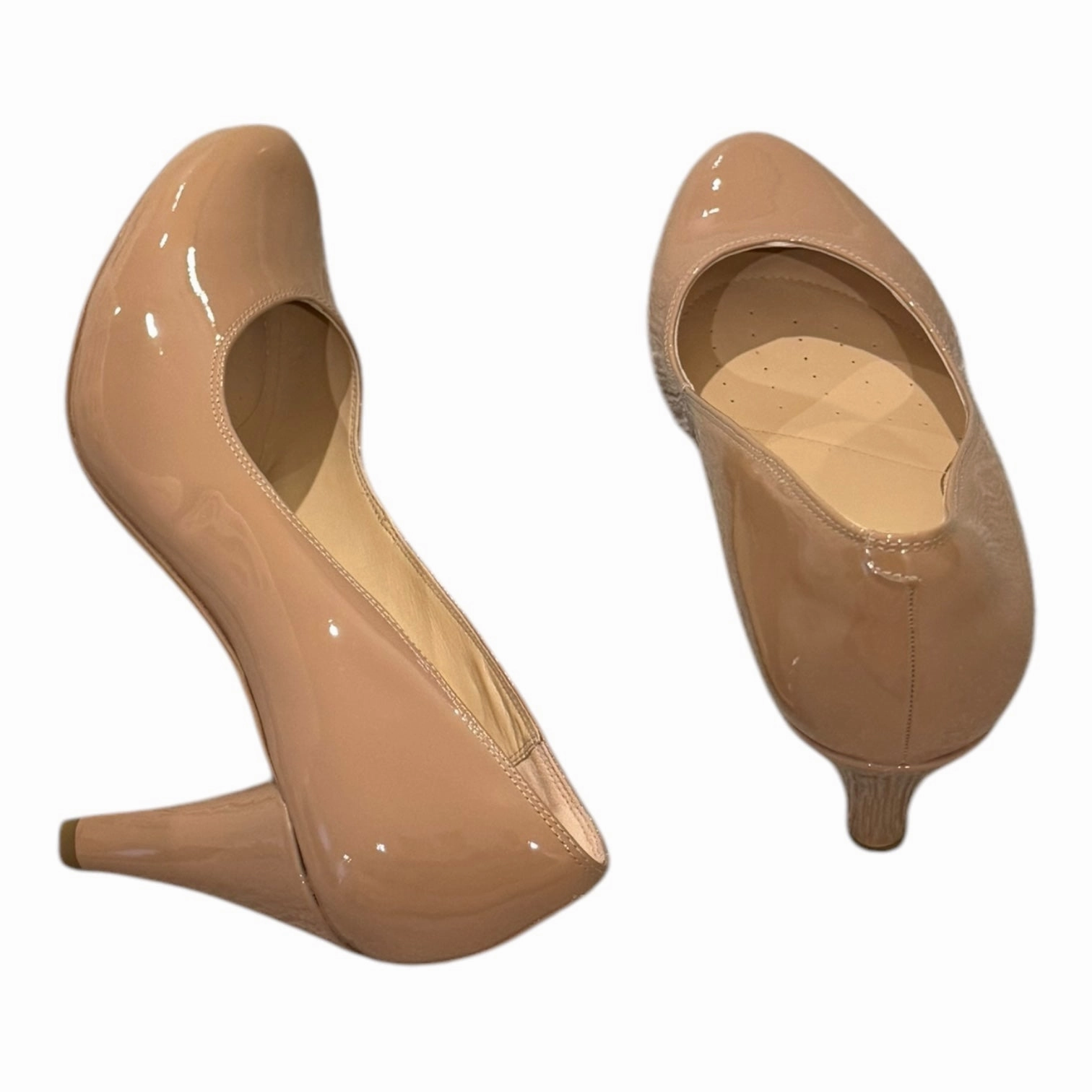 Shoes Heels Block By Clarks In Peach, Size:10 Leather Footwear