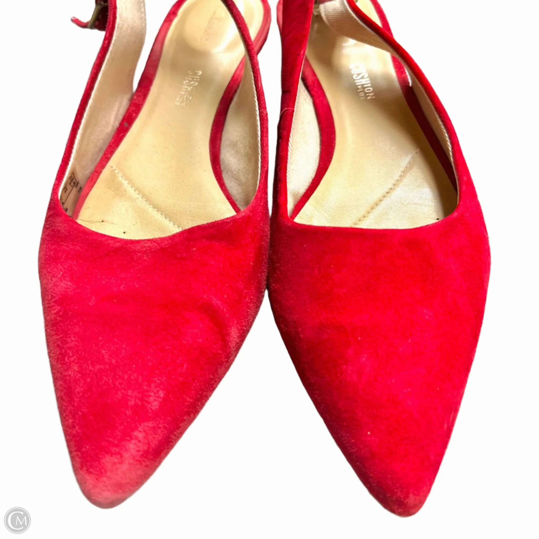 Shoes Heels Block By Clarks In Pink, Size: 7.5 Leather Footwear