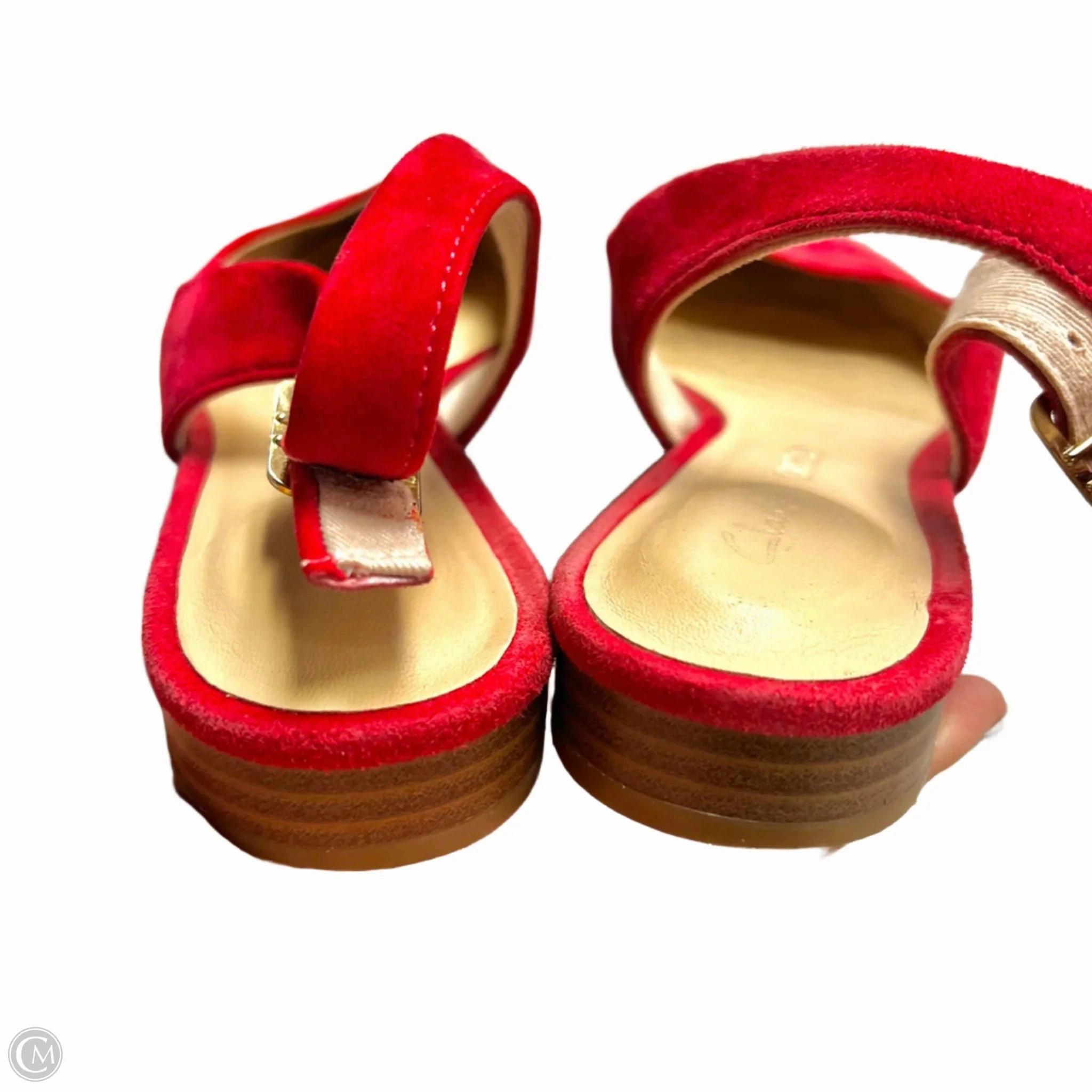 Shoes Heels Block By Clarks In Pink, Size: 7.5 Leather Footwear