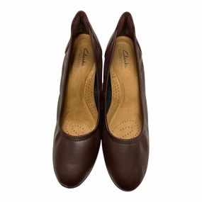 Shoes Heels Block By Clarks In Purple, Size:6.5 Clarks leather shoes for daily wear
