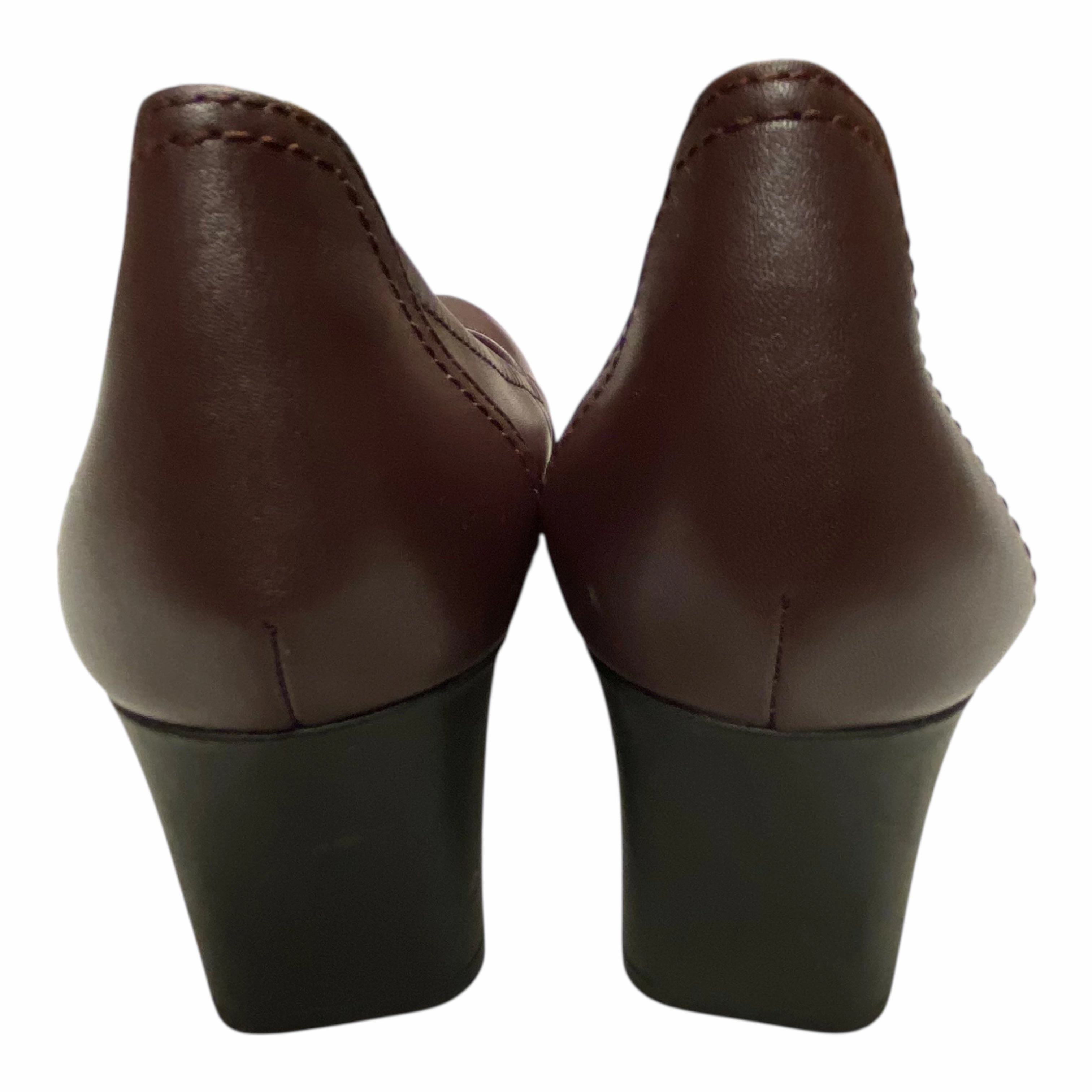 Shoes Heels Block By Clarks In Purple, Size:6.5 Leather Footwear