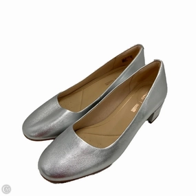 Shoes Heels Block By Clarks In Silver, Size: 8.5 Clarks leather shoes for daily wear