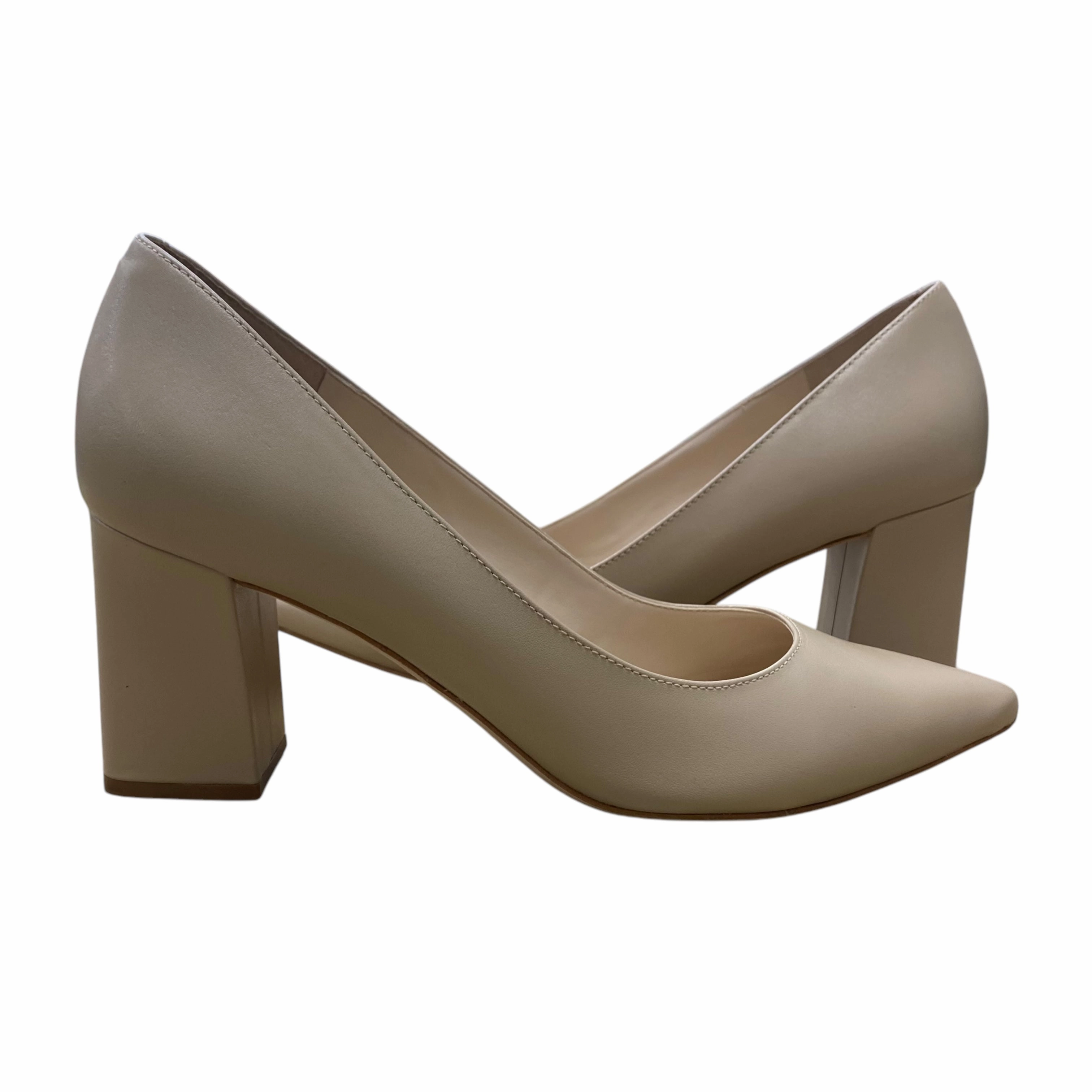 Shoes Heels Block By Marc Fisher In Beige, Size:8 Fashion Heels