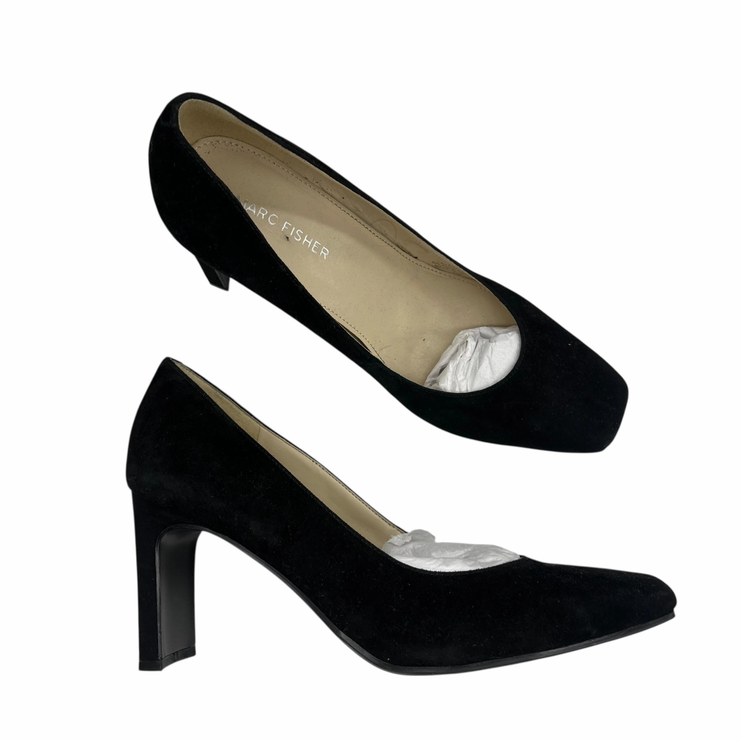 Shoes Heels Block By Marc Fisher In Black, Size:7.5 Fashion Heels