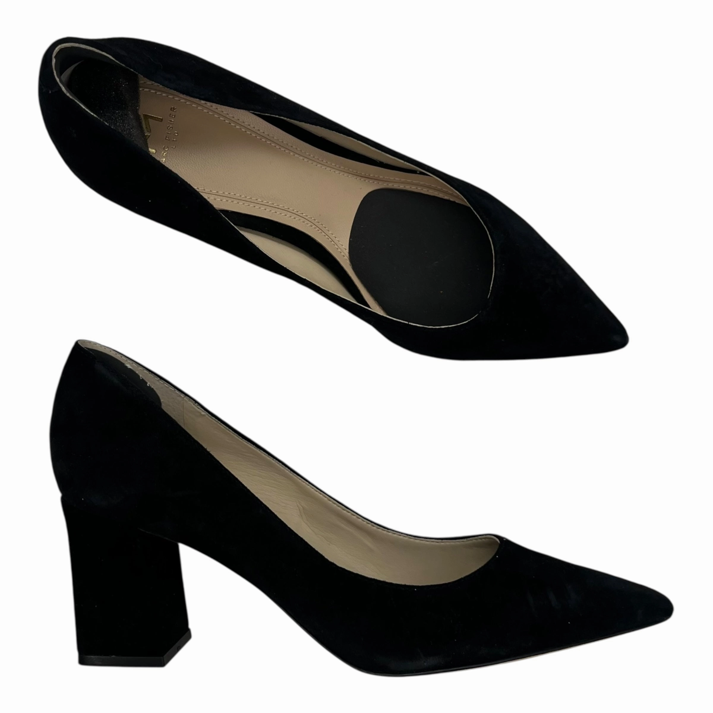Shoes Heels Block By Marc Fisher In Black, Size:8.5 Fashion Heels