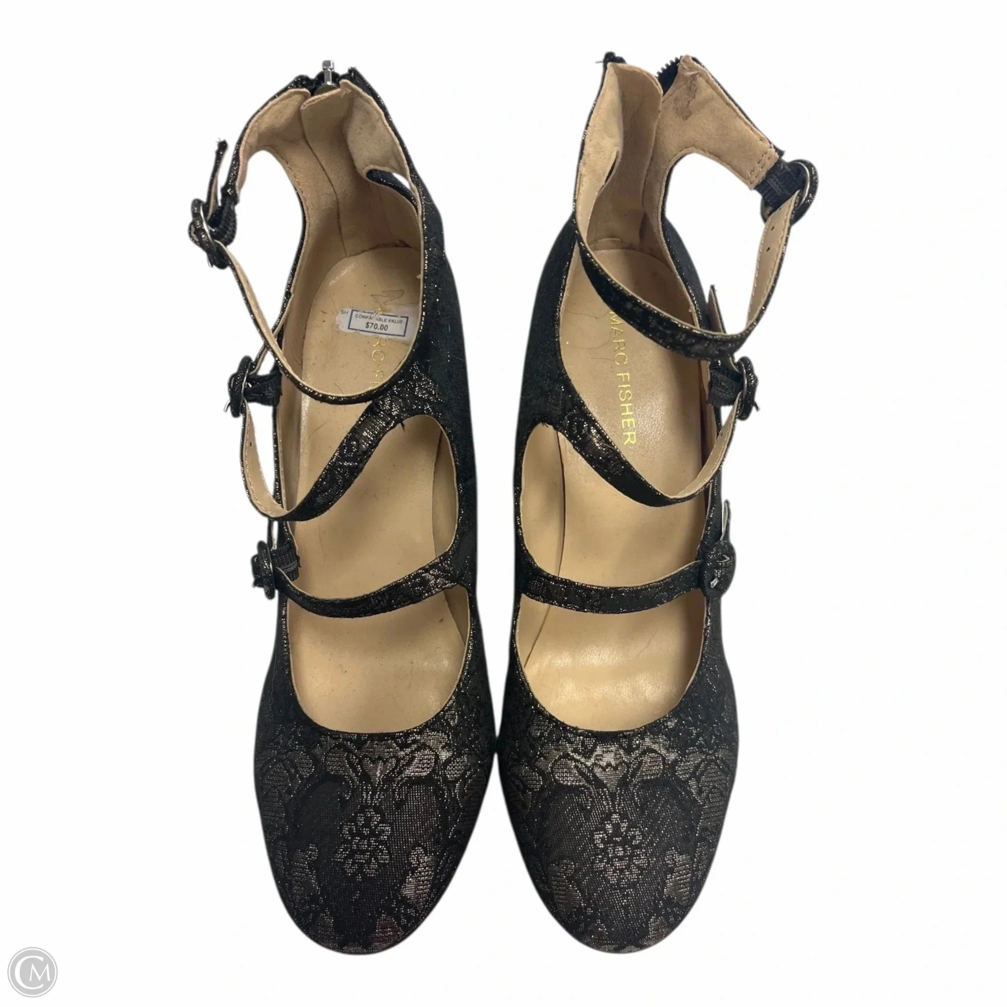 Shoes Heels Block By Marc Fisher In Black, Size: 8.5 Fashion Heels