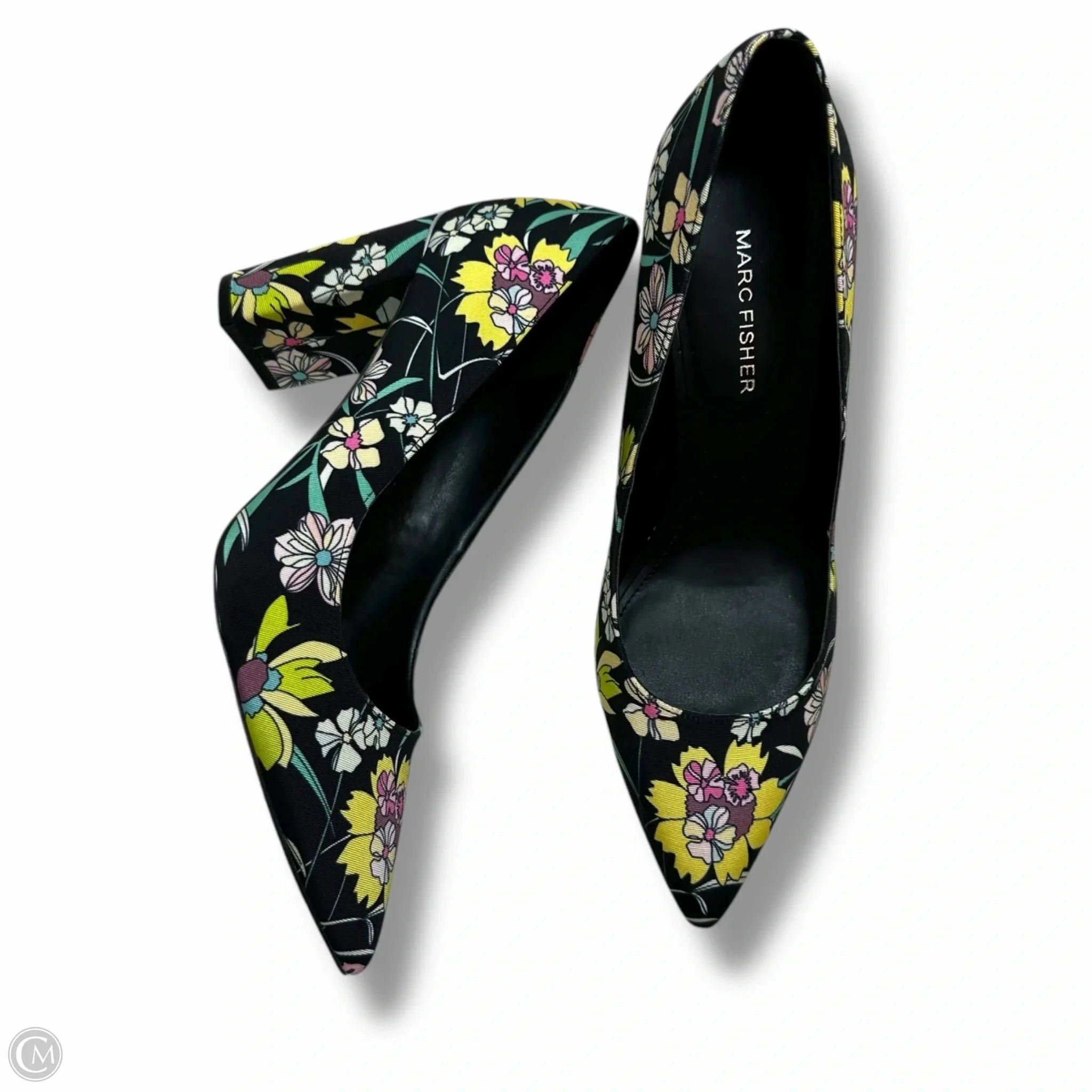 Shoes Heels Block By Marc Fisher In Floral Print, Size: 8 Fashion Heels