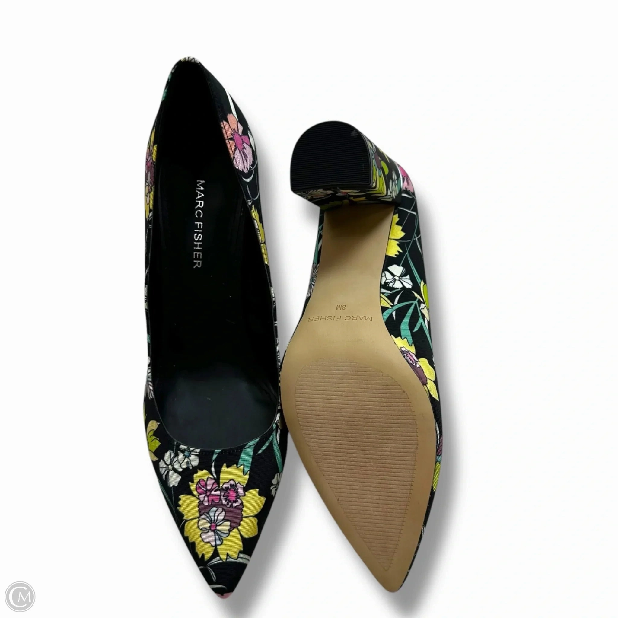 Shoes Heels Block By Marc Fisher In Floral Print, Size: 8 Fashion Heels