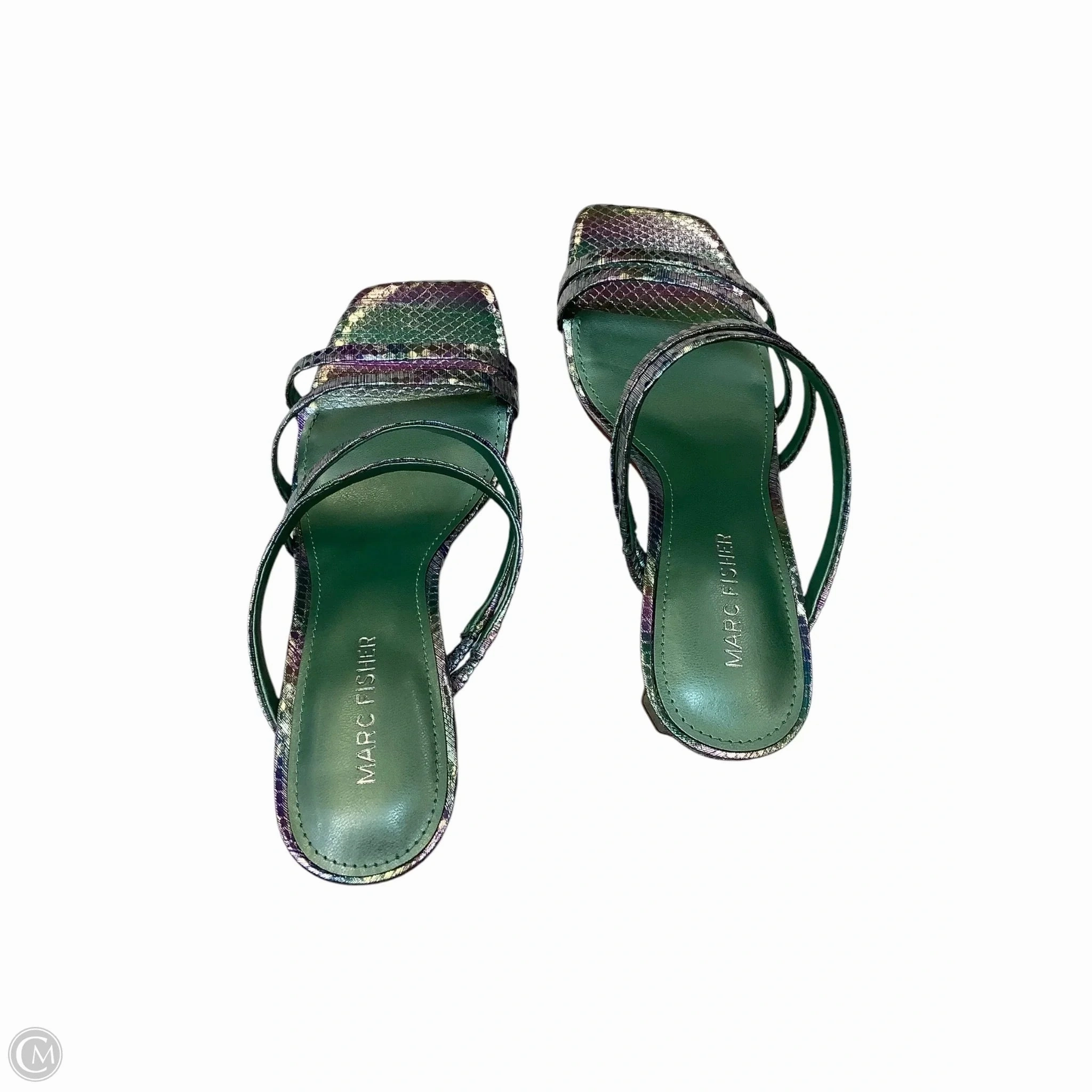 Shoes Heels Block By Marc Fisher In Green & Purple, Size: 6 Fashion Heels