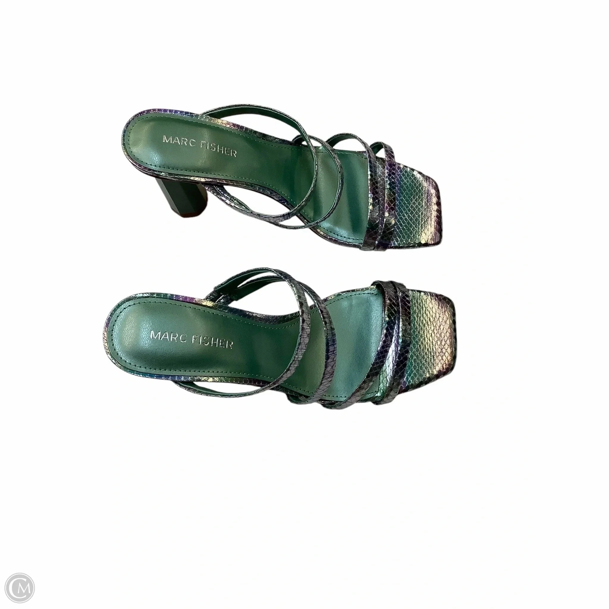 Shoes Heels Block By Marc Fisher In Green & Purple, Size: 6 Fashion Heels