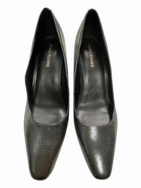 Shoes Heels Block By Marc Fisher In Silver, Size:8.5 Marc Fisher fashion shoes with block heels