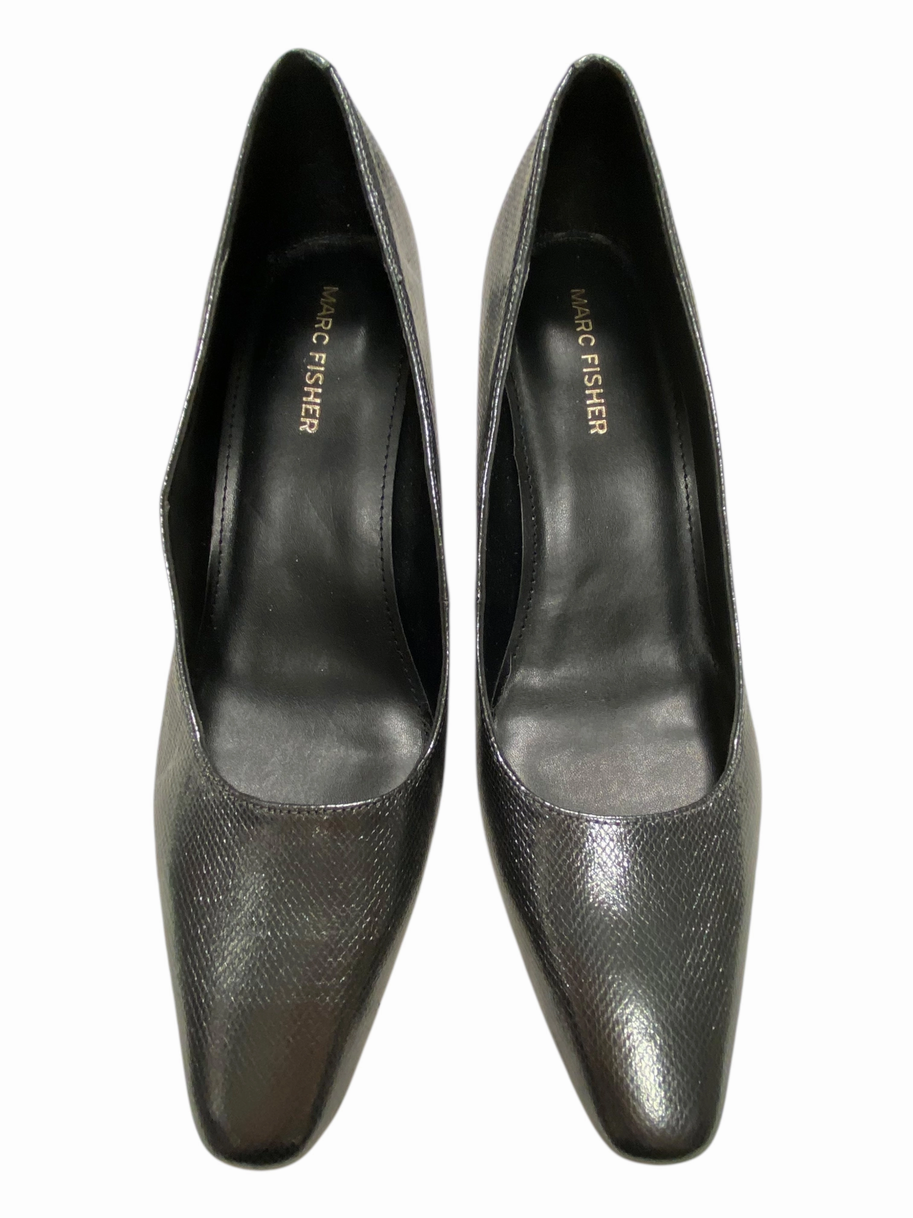 Shoes Heels Block By Marc Fisher In Silver, Size:8.5 Marc Fisher fashion shoes with block heels