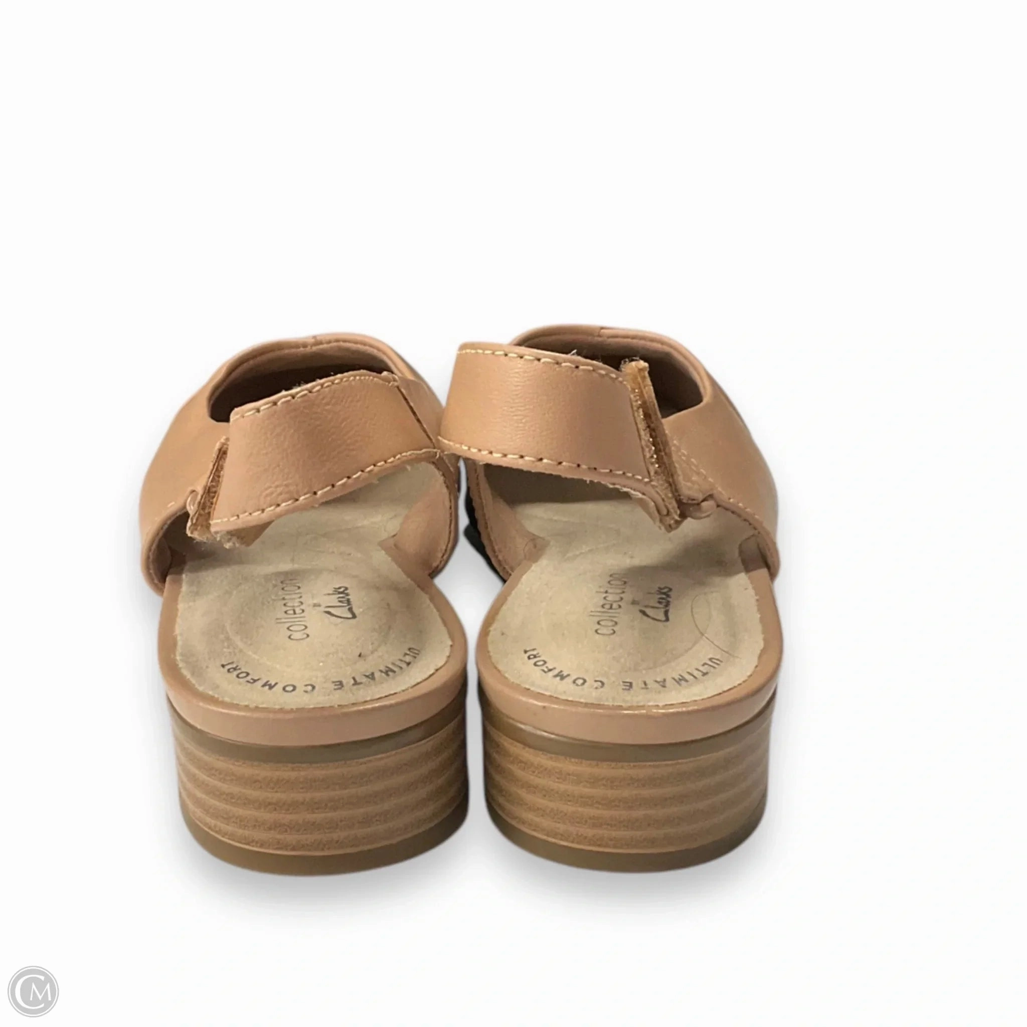 Shoes Heels Kitten By Clarks In Beige, Size: 6 Leather Footwear