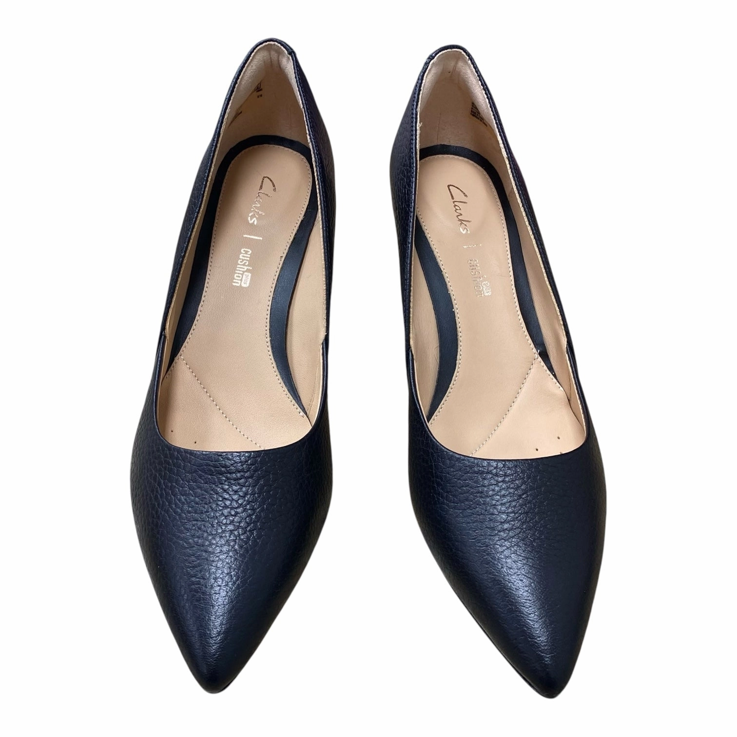 Shoes Heels Kitten By Clarks In Black, Size:7.5 Leather Footwear