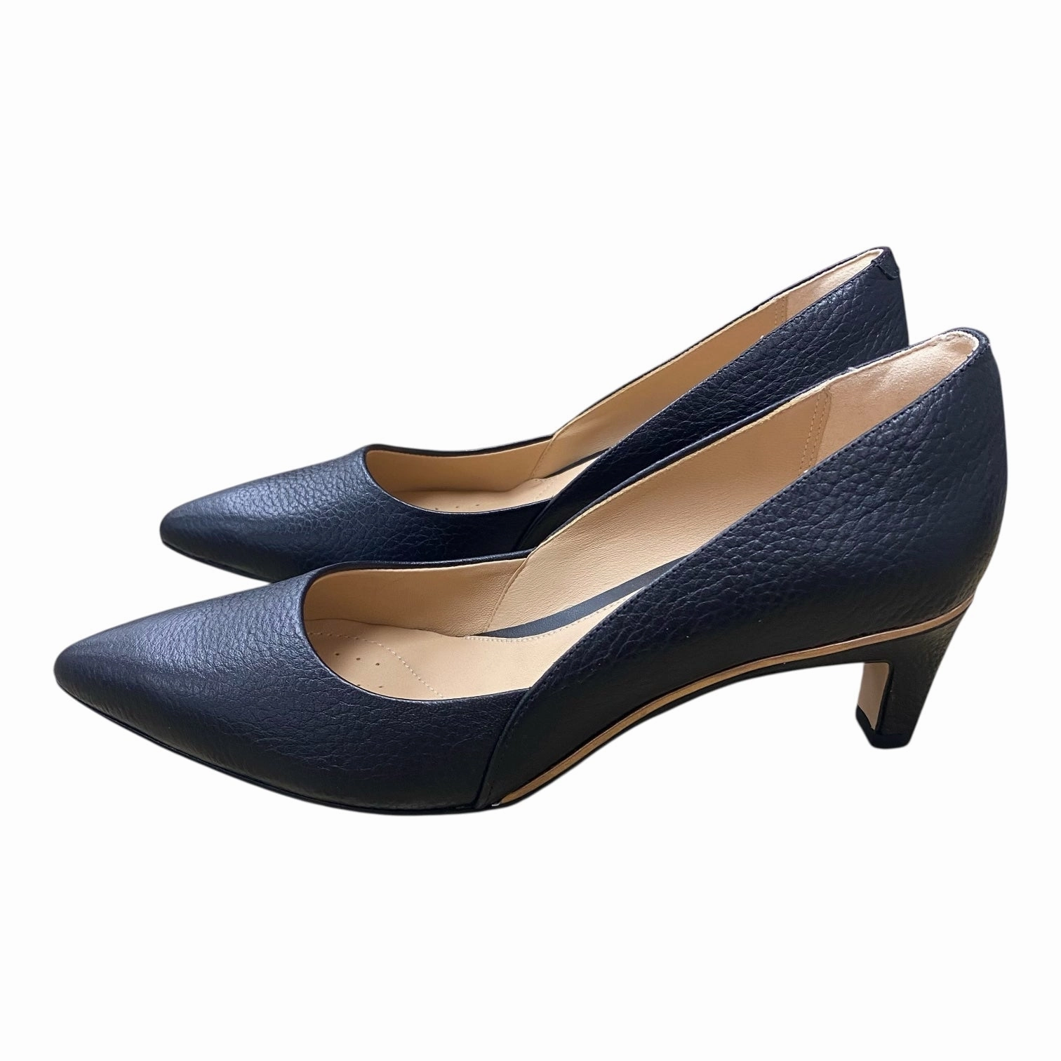 Shoes Heels Kitten By Clarks In Black, Size:7.5 Leather Footwear